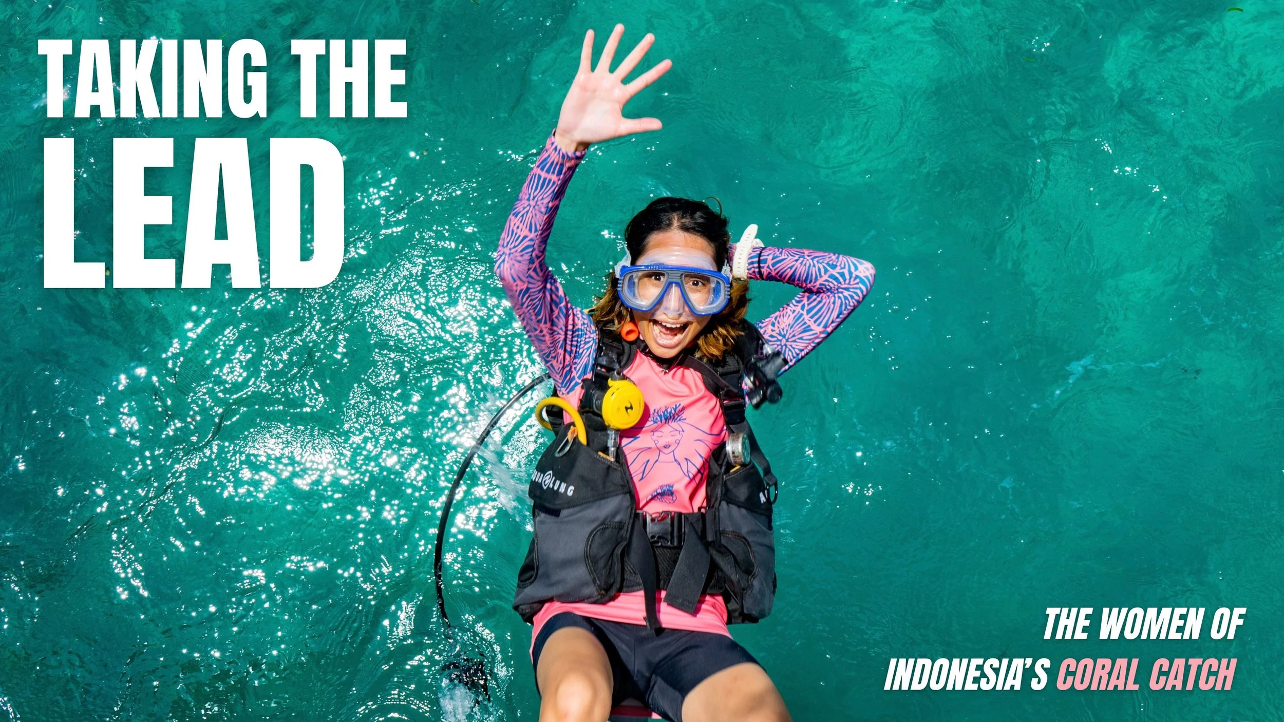 Photo journalist Annie Means reports for DIVE Magazine, photographing and writing about Indonesian women leading coral reef restoration with Coral Catch in Gili Air, Indonesia.