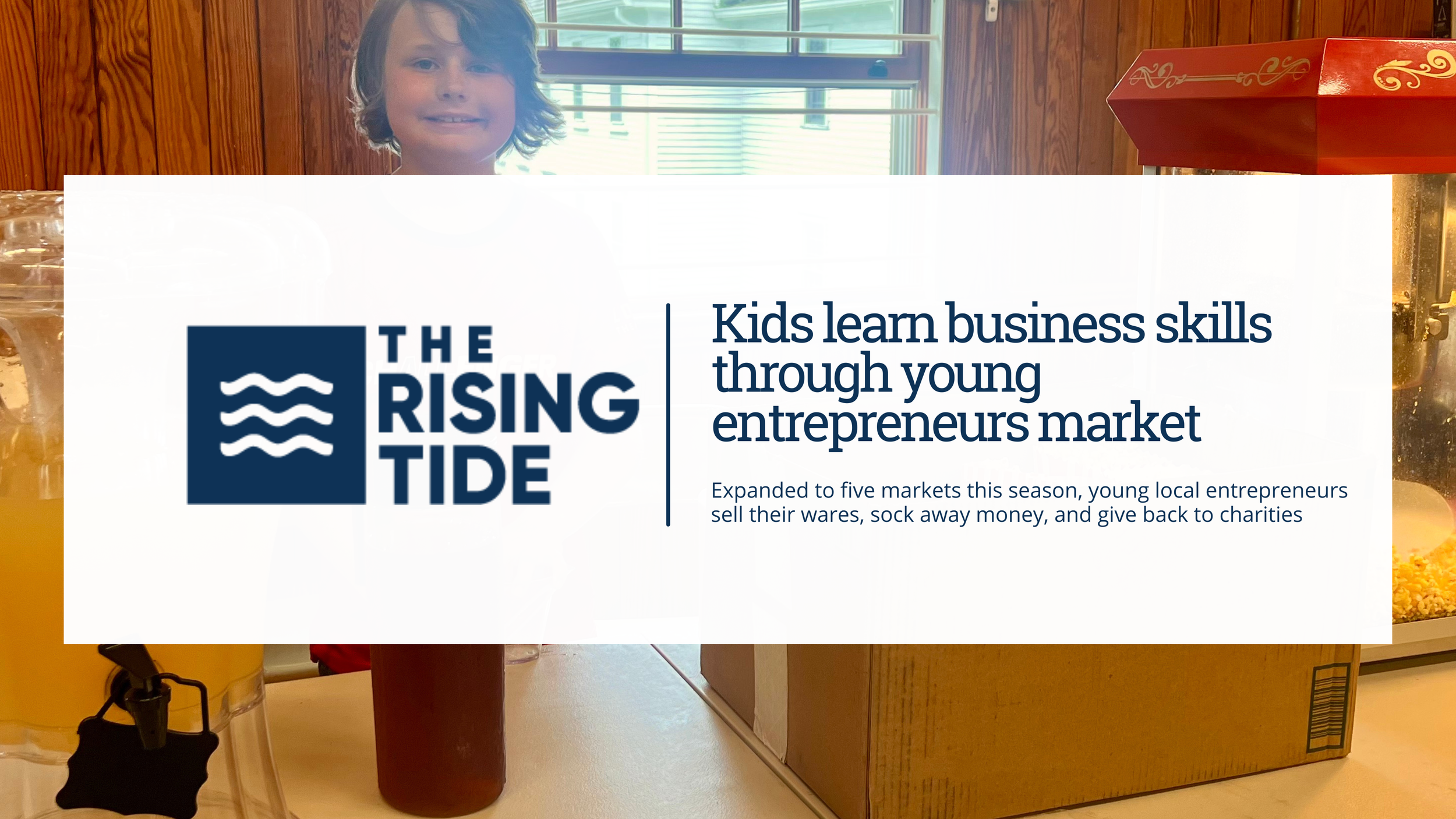 Annie Means, writer covering Castine's local history and community events, reports on local young entrepreneurs market.