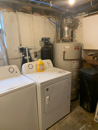Basement Laundry Room w/ Washer & Dryer