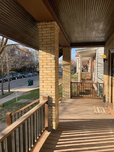 Front Porch Facing Ravine Street