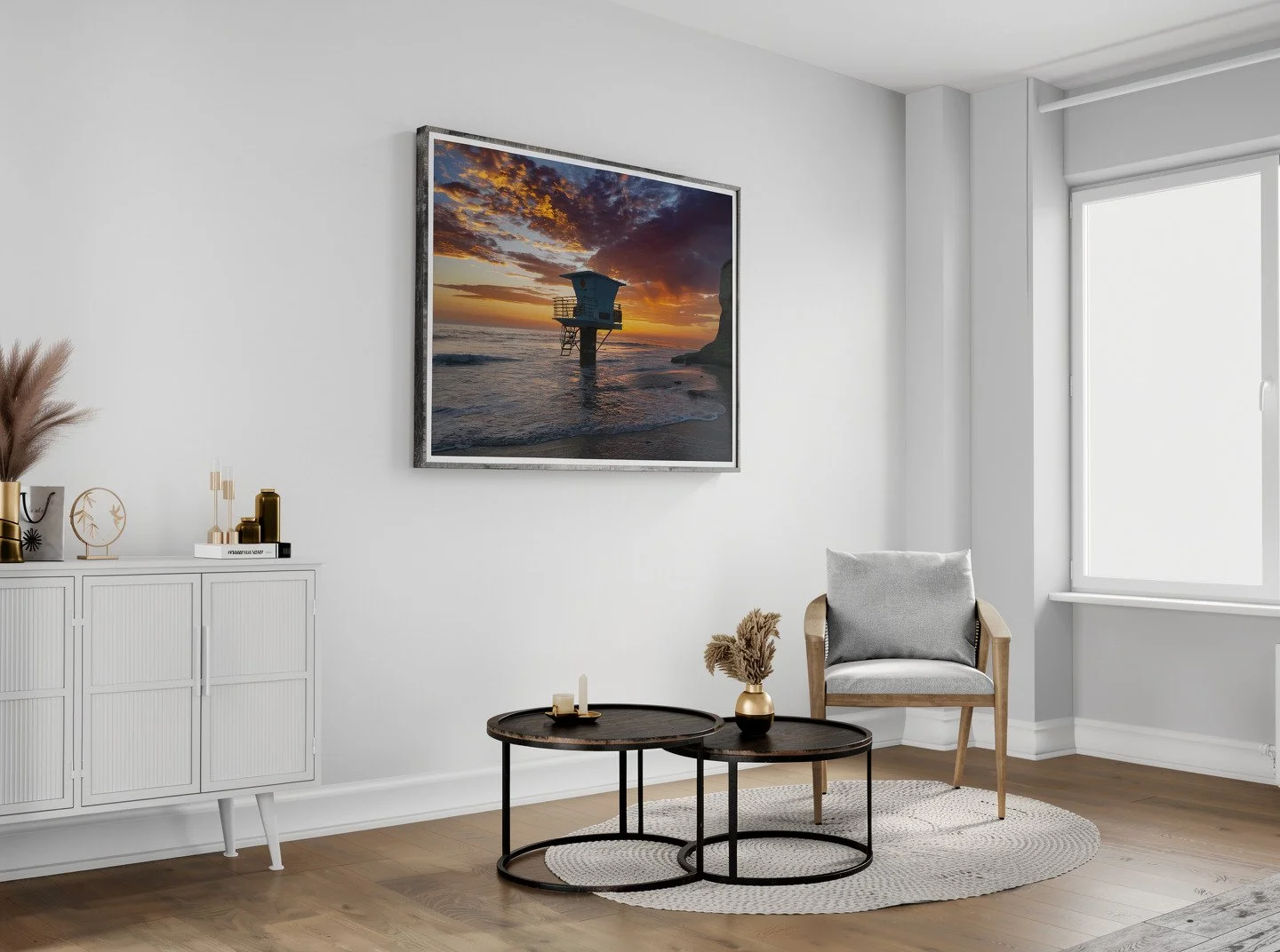 Living area with a chair and round tables-Angled.jpg