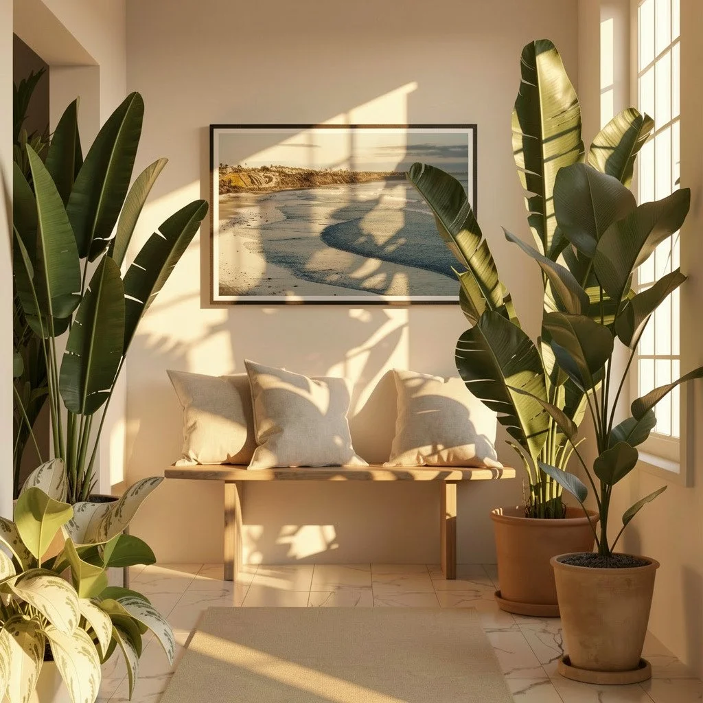 Sunlit room with large tropical plants-Golden Hour.jpg