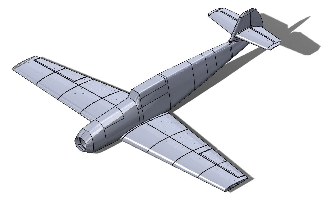 A digital illustration of a fighter jet with a sleek, aerodynamic design, shown from a top-down perspective.