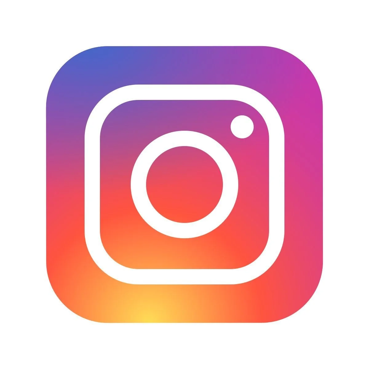 Instagram app logo with a gradient background of purple, pink, orange, and yellow.