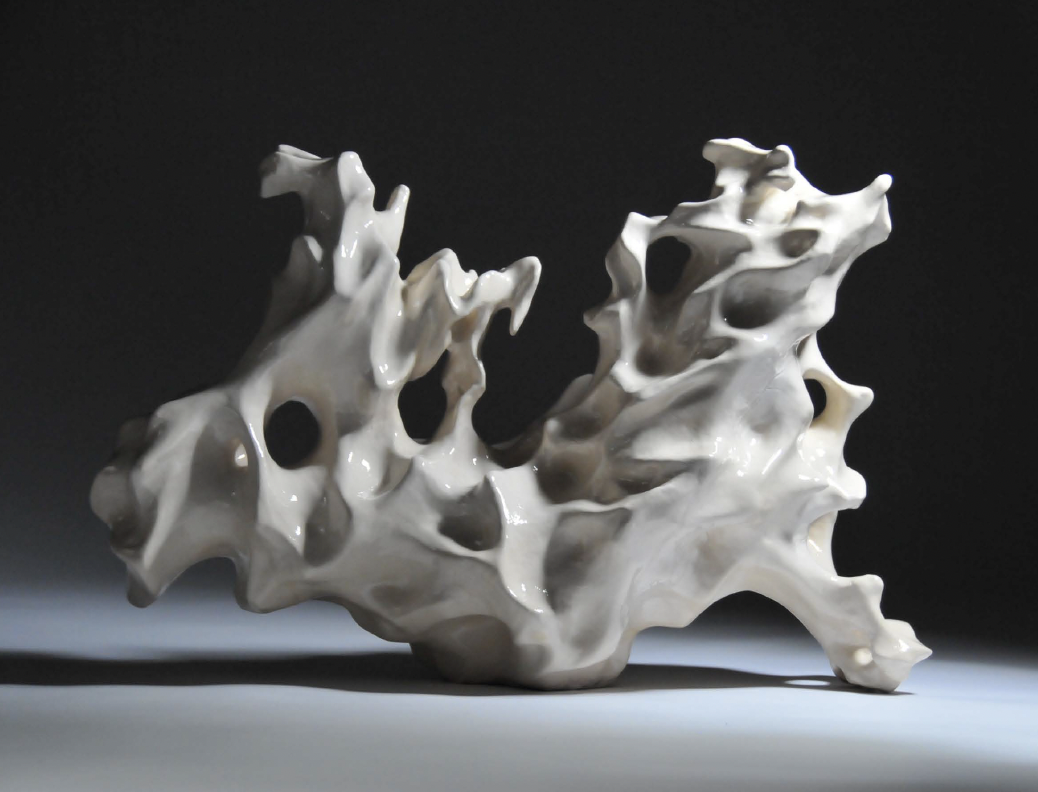 Beyond Stone, 2015, by Zhao Meng, Porcelain,
50 x 35 x 25 cm