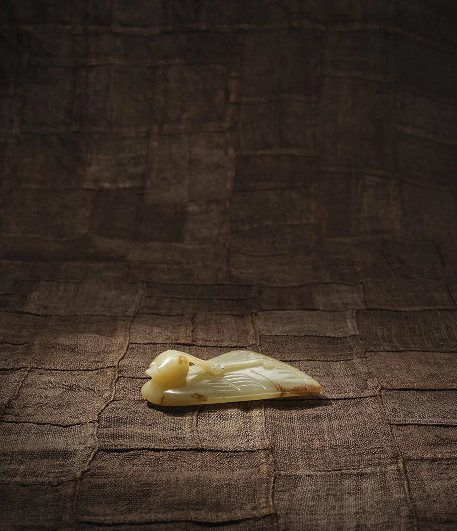 A bright-yellow jade model of a phoenix, China, Song dynasty (960–1279)