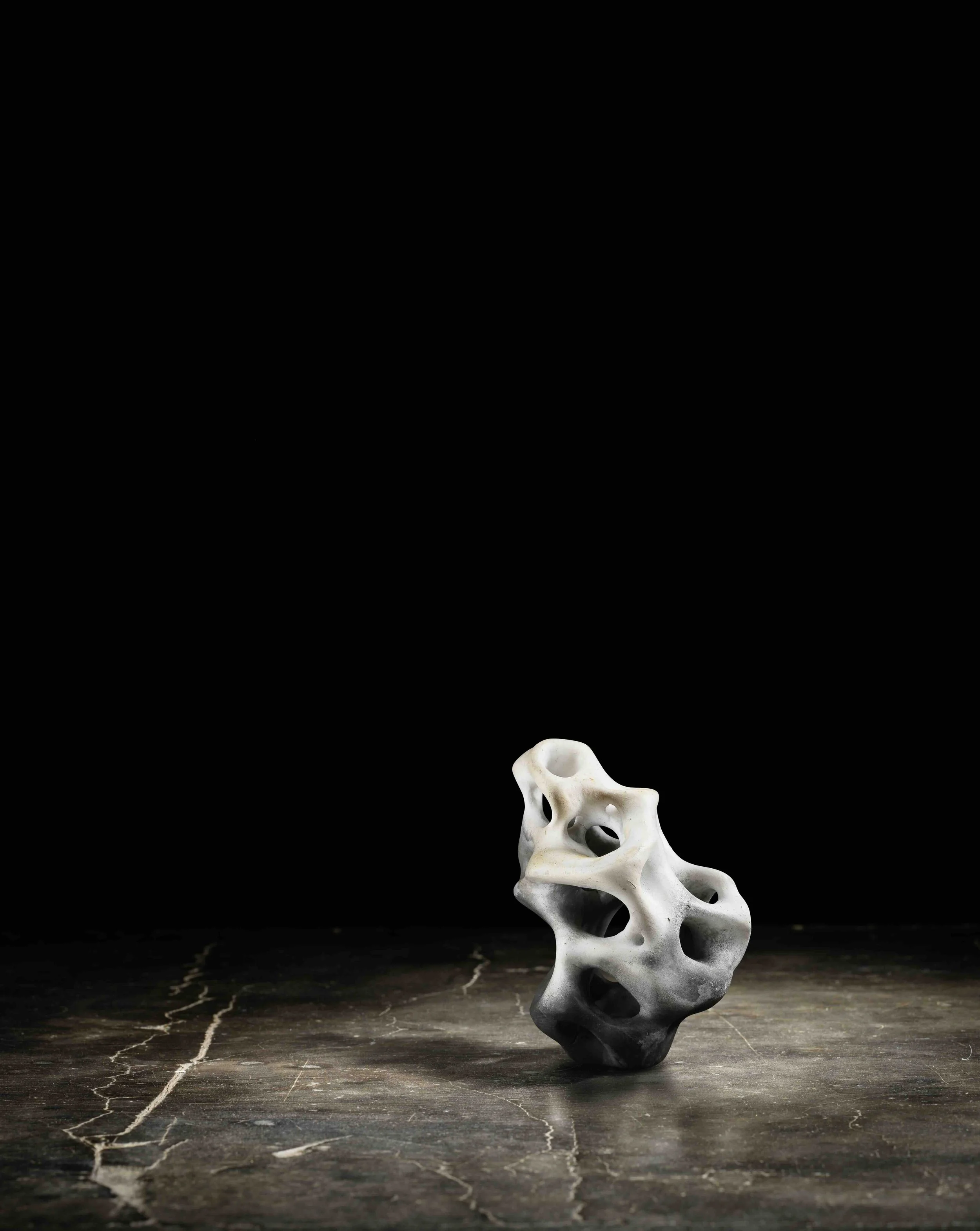 Clay Lingbi Stone in Palm No. 2, 2016, by Zhao Meng, Porcelain, 8.6 x 7 x 5.7 cm