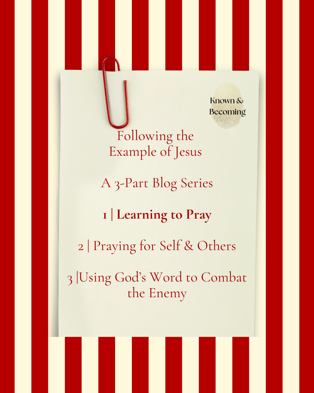 Following Jesus’s Example | Learning How to Pray
