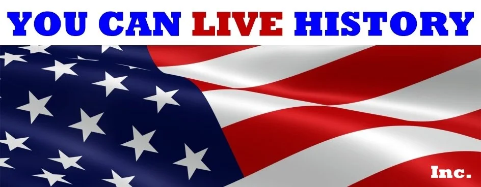 You Can Live History over American Flag