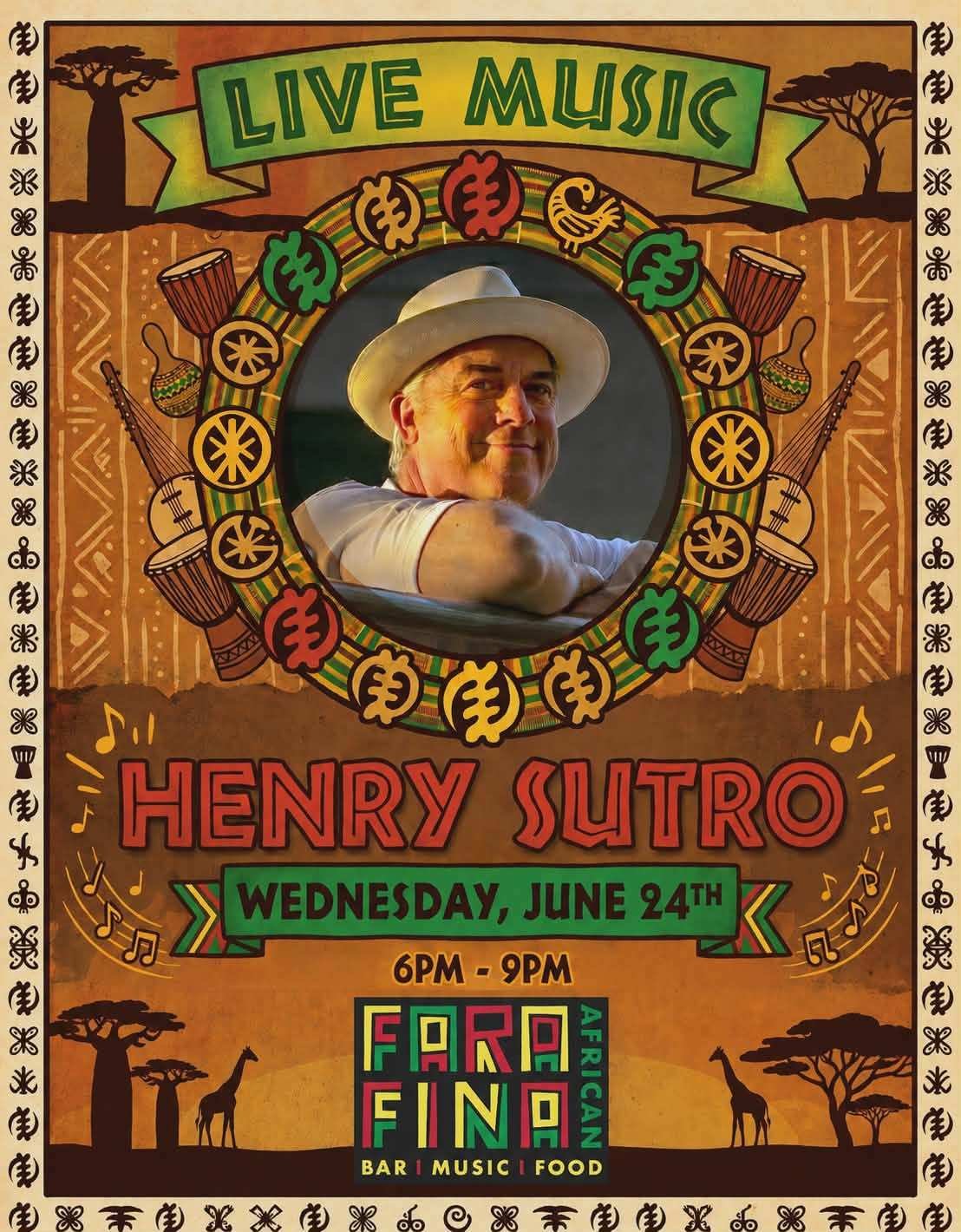 Live music by Henry Sutro