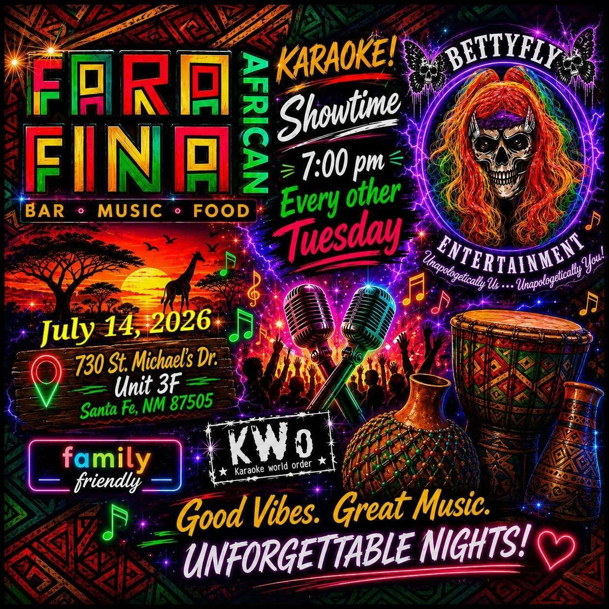 Karaoke Tuesday with Bettyfly at Farafina!!