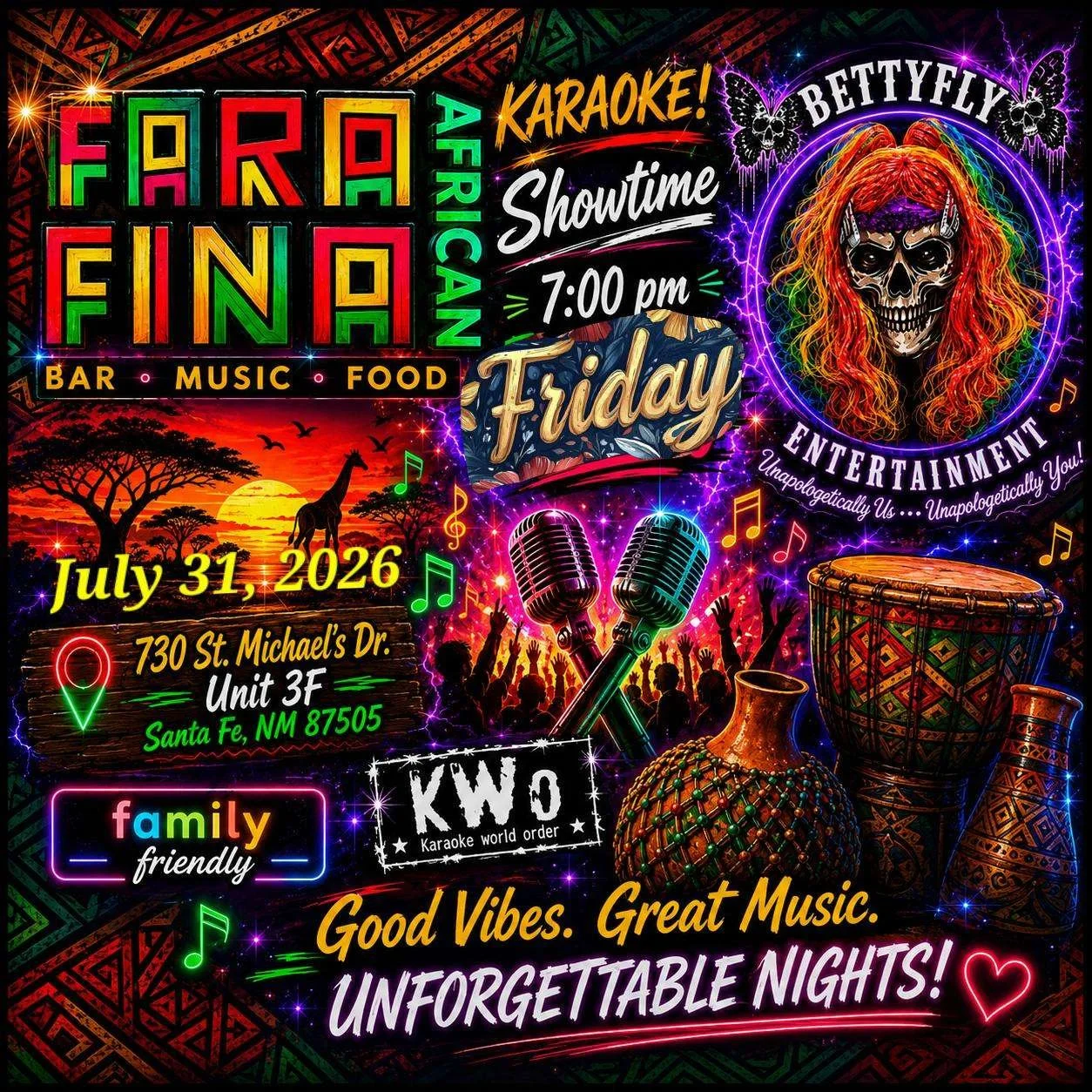 Karaoke Friday with Bettyfly at Farafina!! 