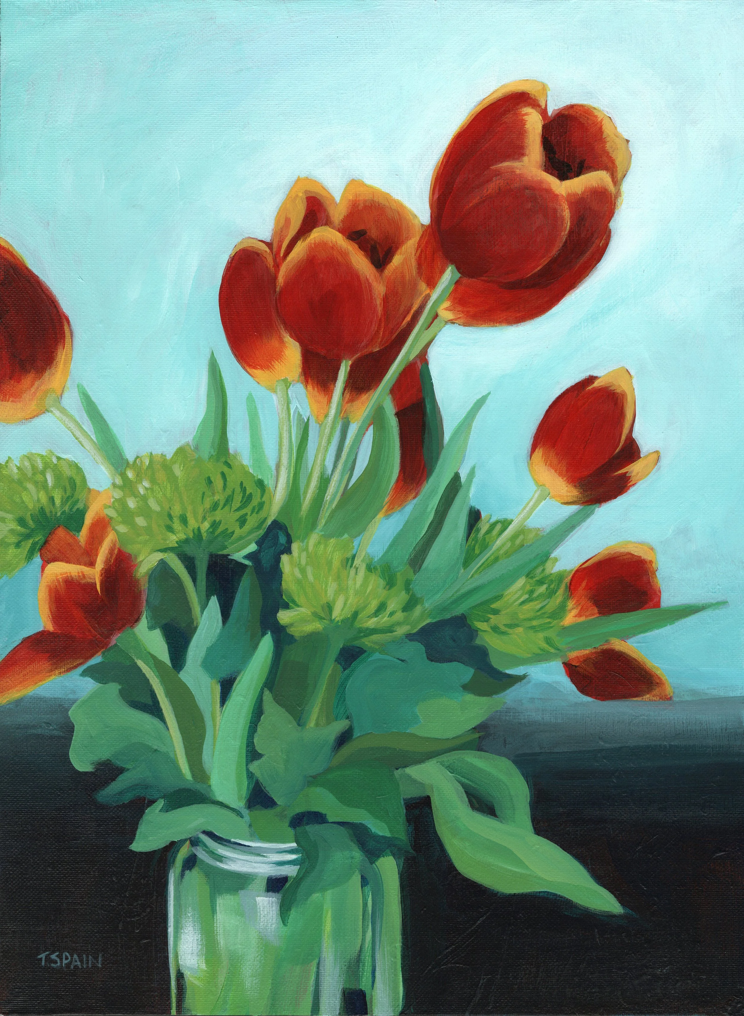 tulip-flower-jar-original-painting-green-red.jpg