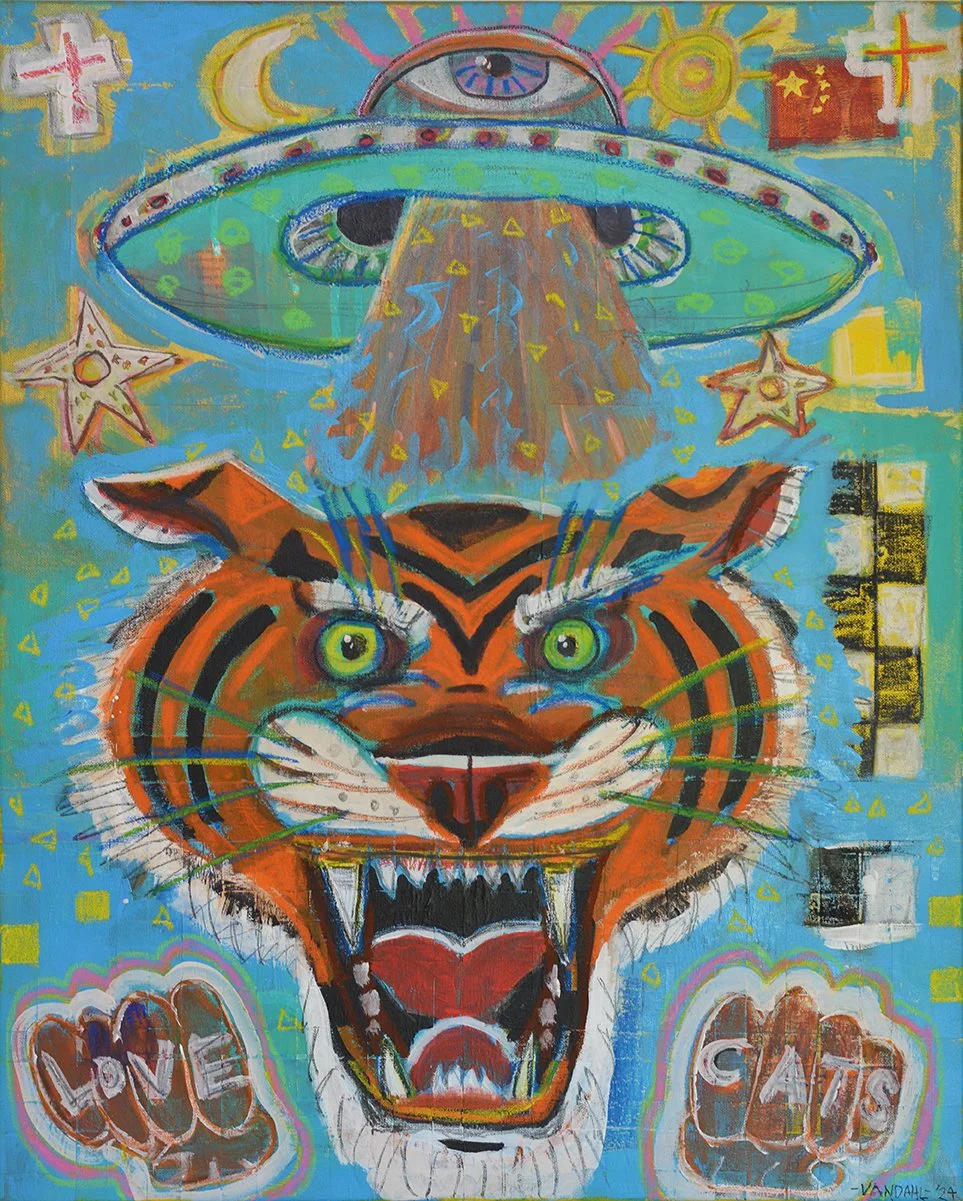 'LOVE CATS' 75 x 60cm (2024)