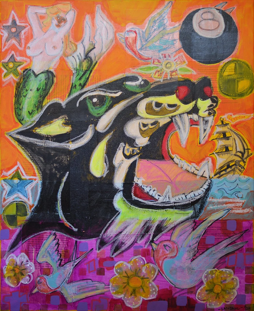 'HELL HOUND' 75 x 60cm (2024)