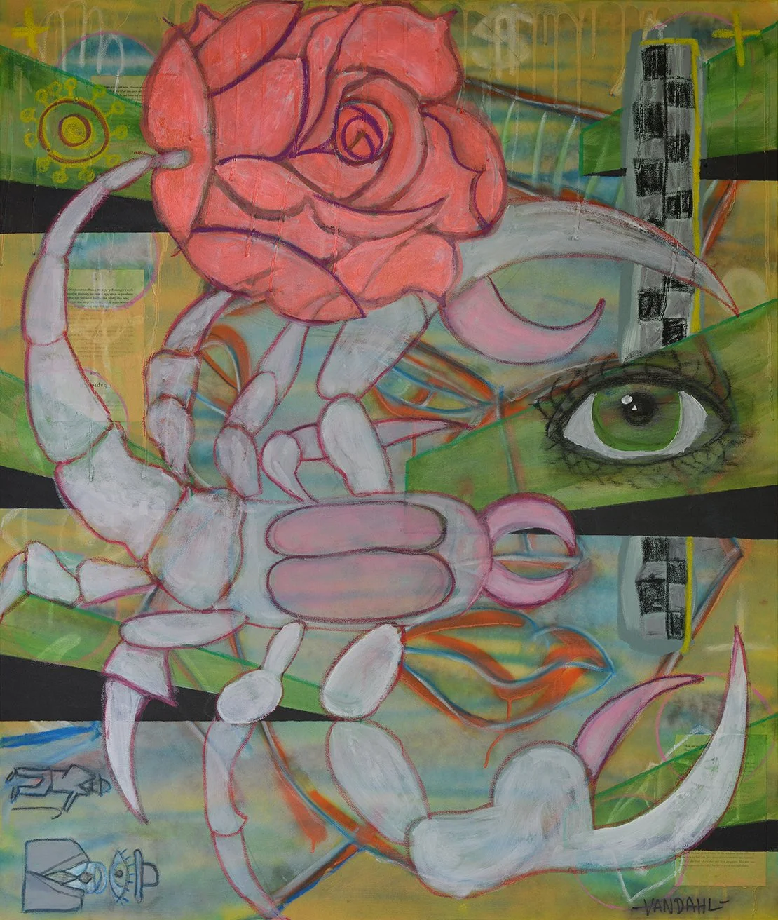 "Scorpio Rose" - 2024 - Acrylic Paint on canvas - 120cm x 100cm