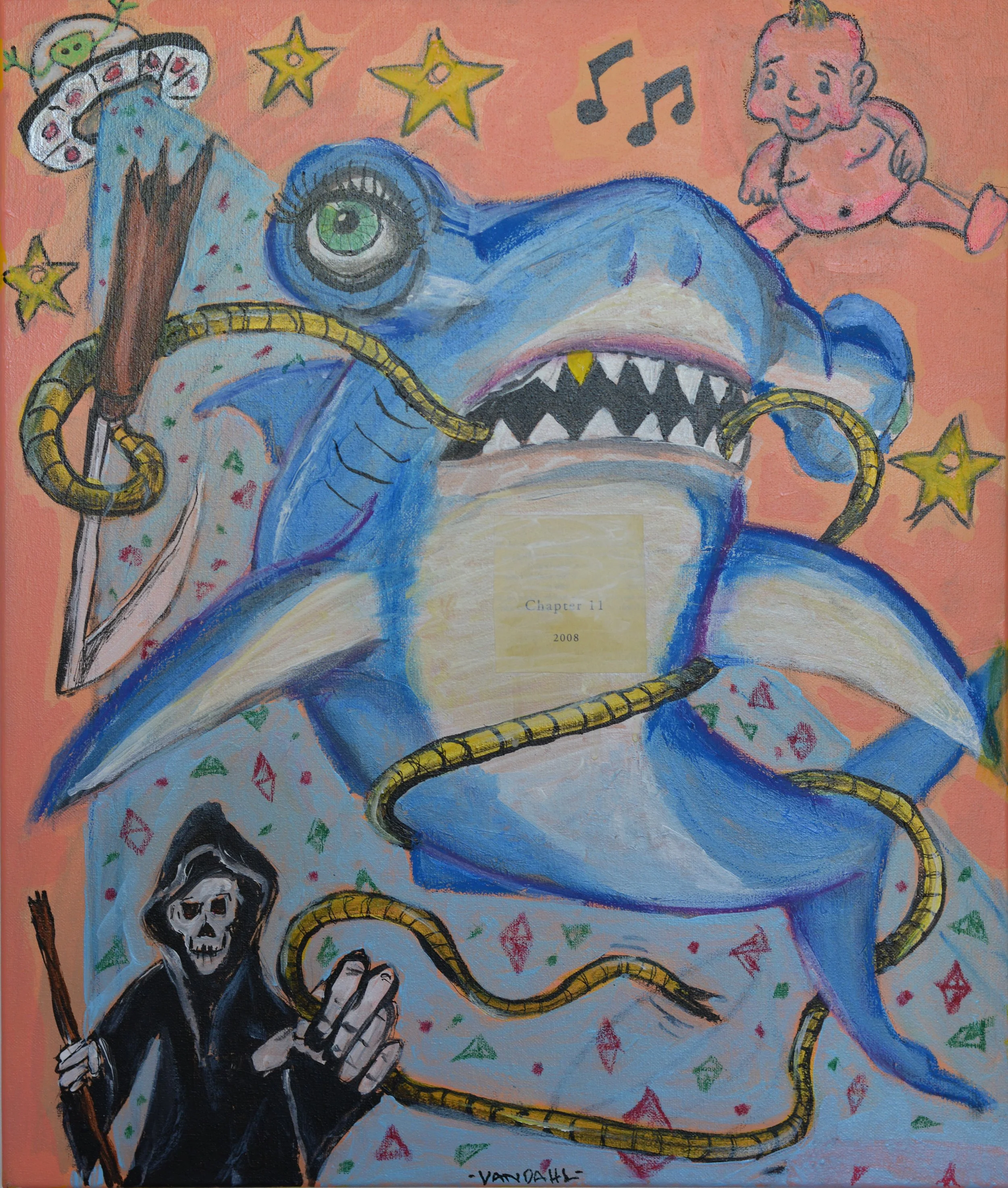 SOLD "A night on the L.E.S." - 2024 - Acrylic Paint on canvas - 60cm x 50cm