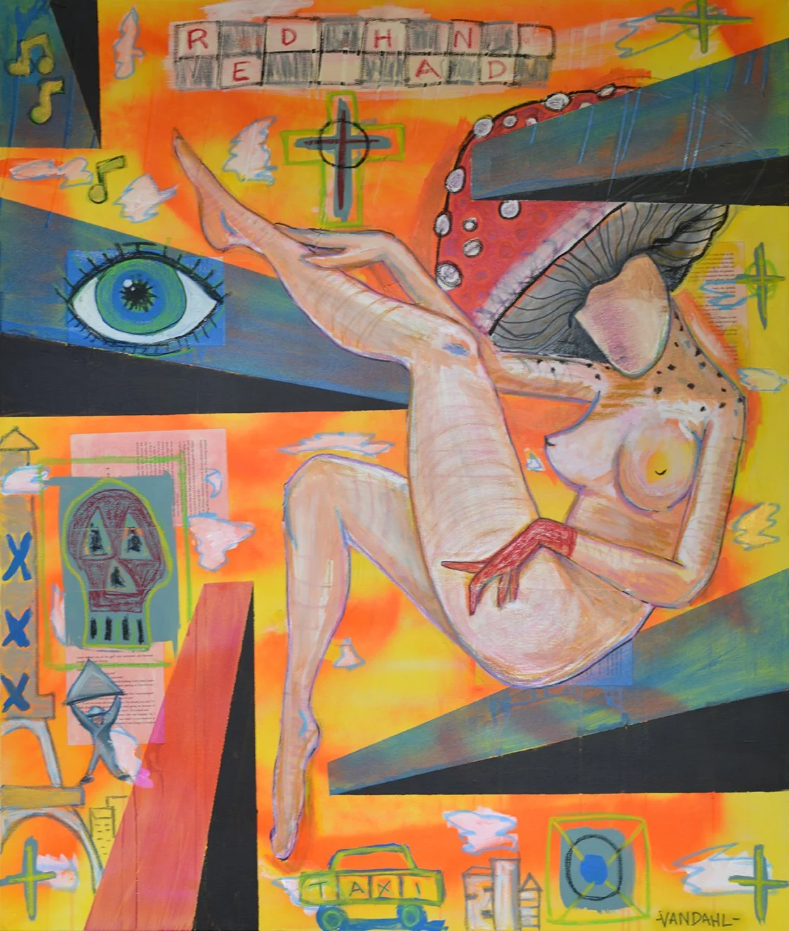 "Red Hand" - 2024 - Acrylic Paint on canvas - 120cm x 100cm