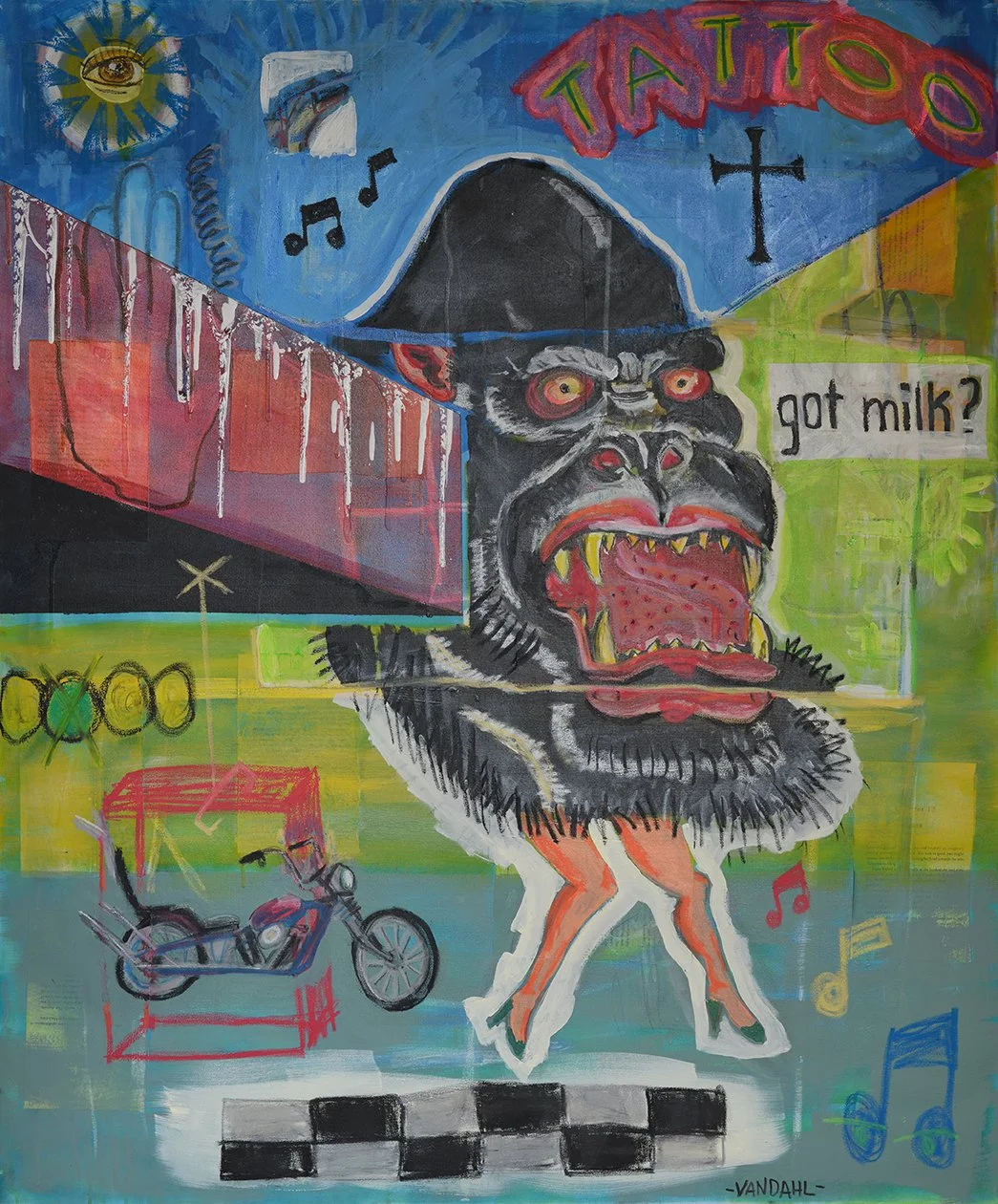 "Gorilla Milk" - 2024 - Acrylic Paint on canvas - 120cm x 100cm