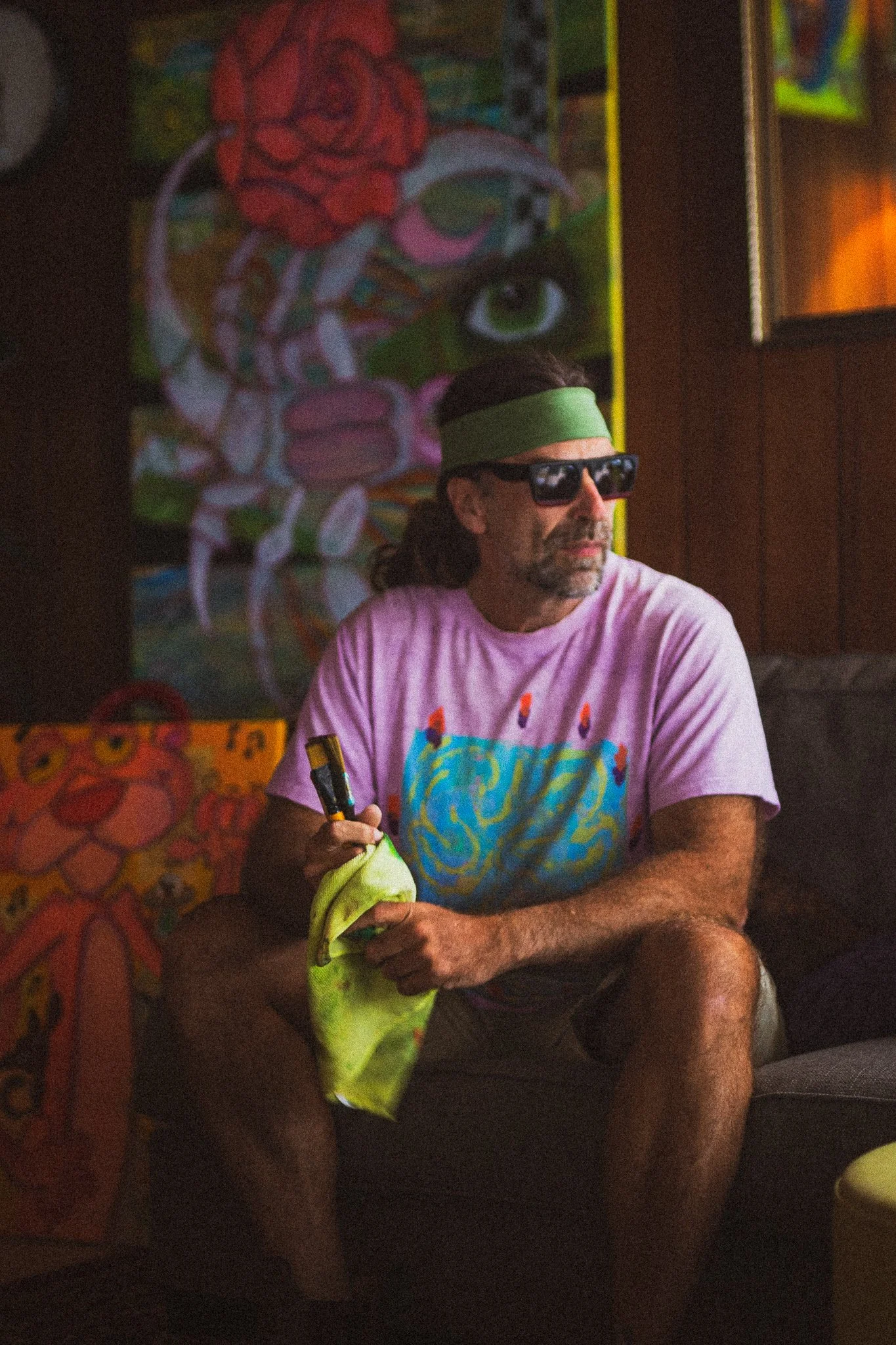 Will Collins, emerging Artist visits my studio