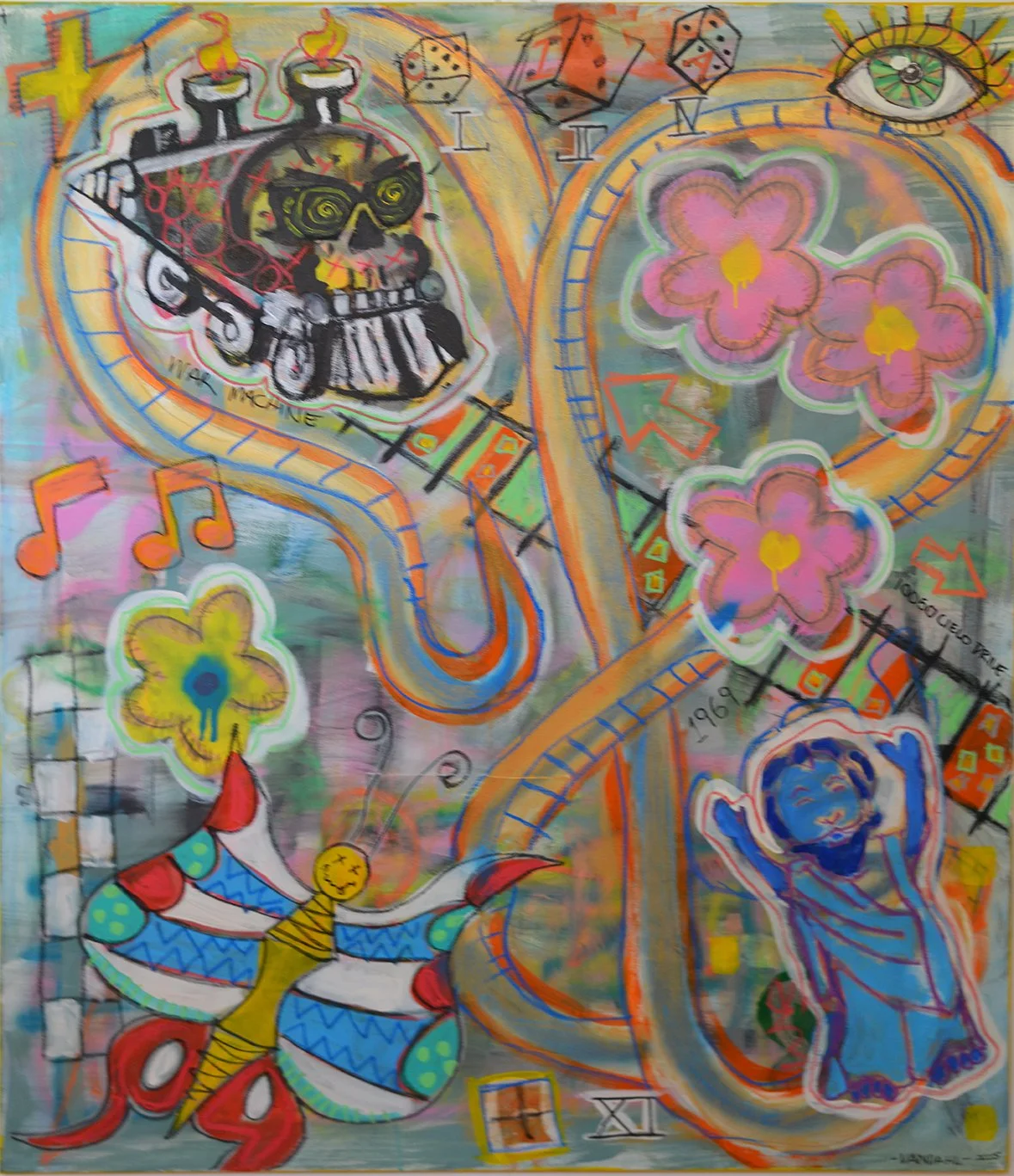 "Blue Guru" - 2025 - Acrylic Paint on canvas - 120cm x 100cm