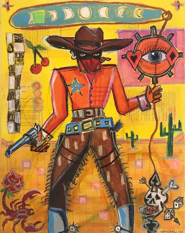 "High Planes Drifter" - 2024 - Acrylic Paint on canvas - 75cm x 60cm