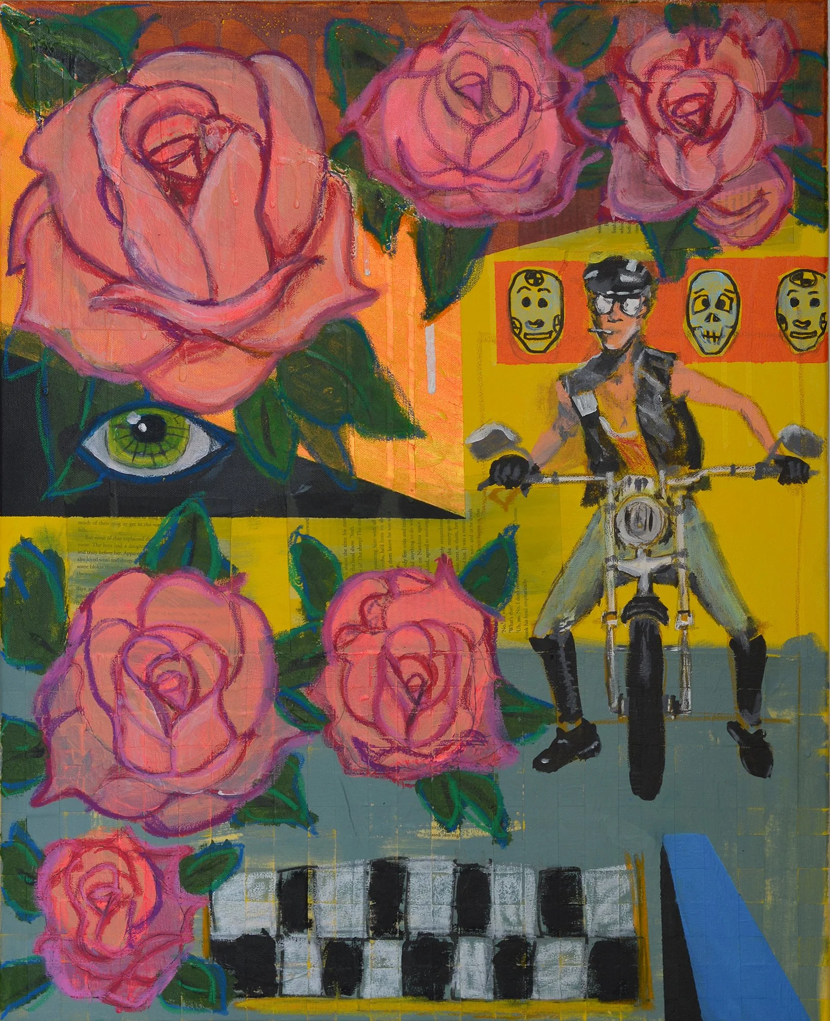 'WILD ROSES' 75 x 60cm (2025)