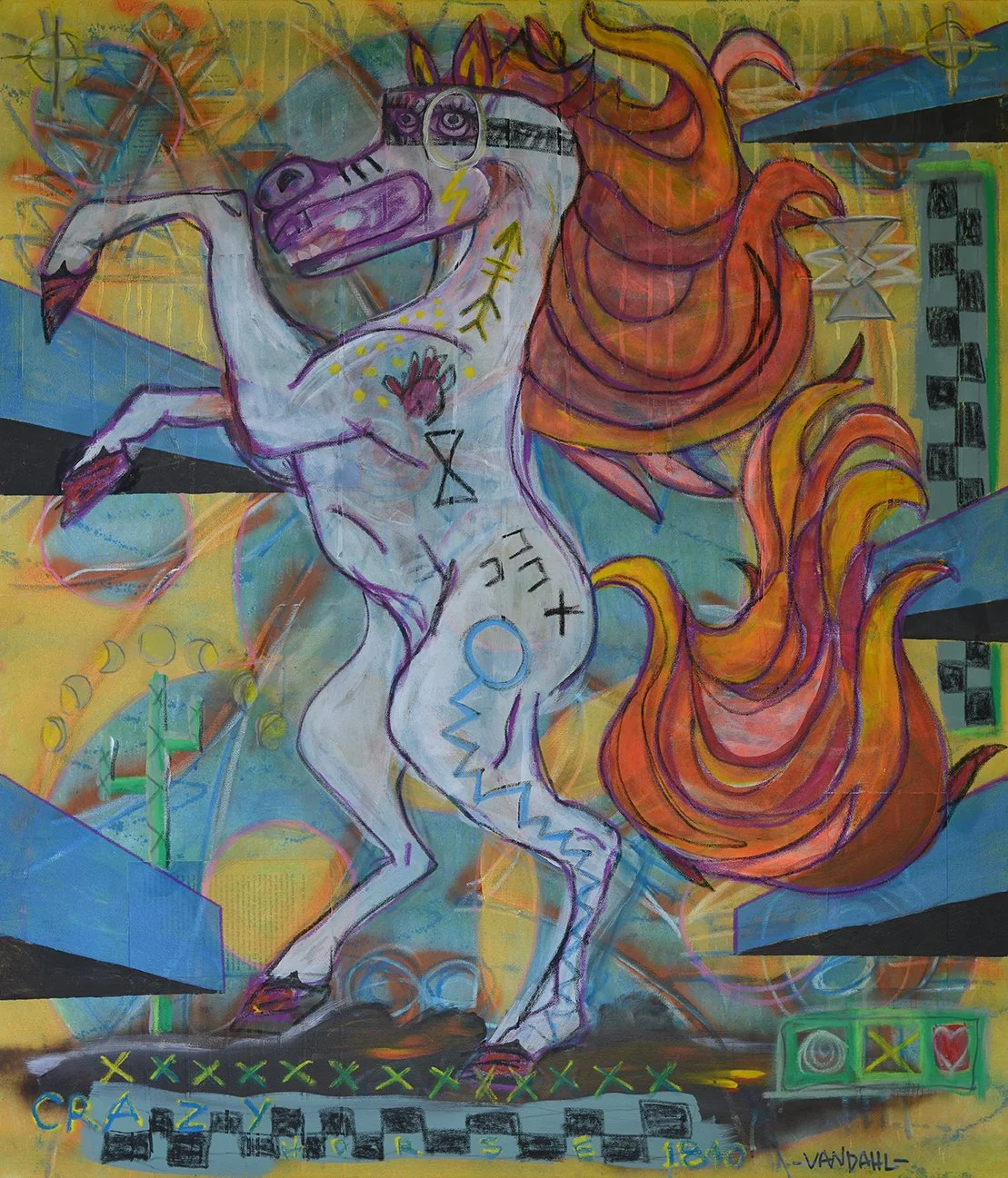'FIRE HORSE' 120 x 100cm (2025)