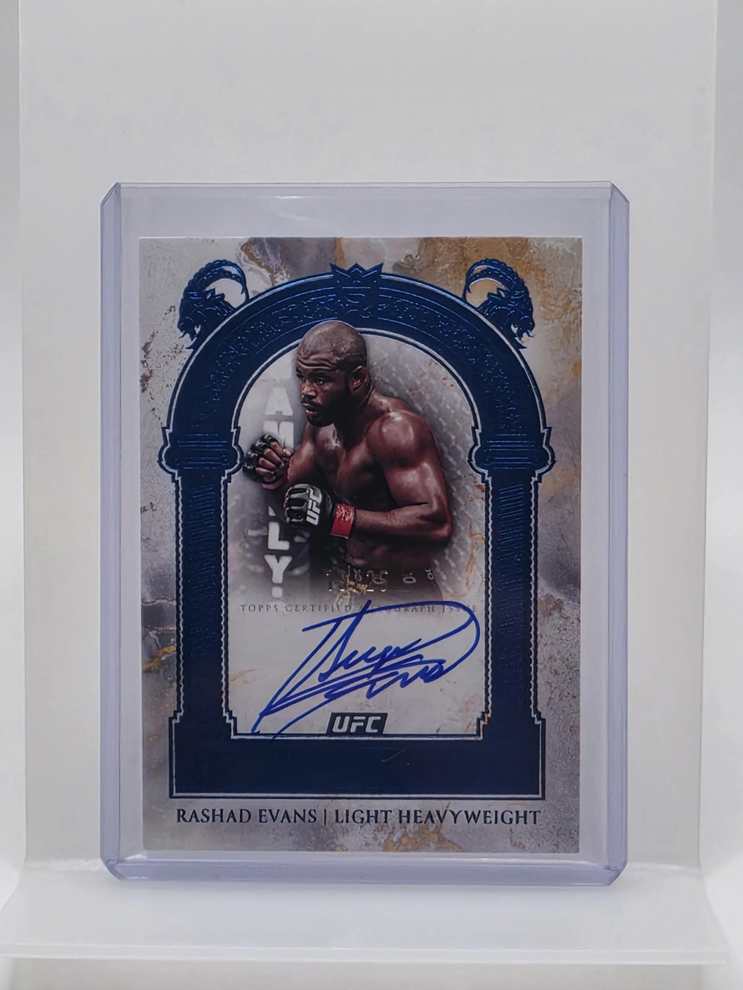 Rashad Evans 2025 Topps Royalty Golden Hall Autographs Auto 19/25