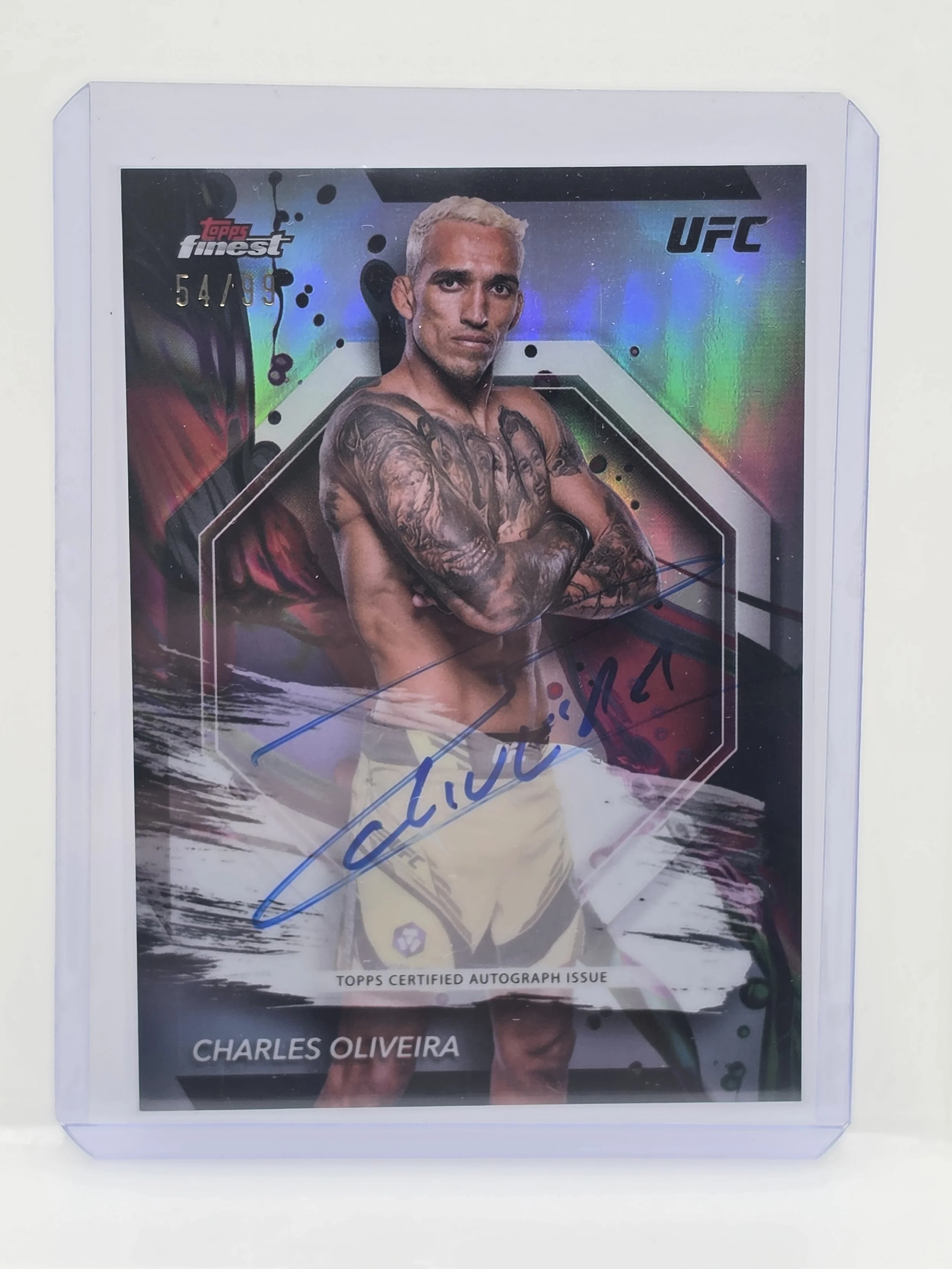 Charles Oliveira 2024 Topps Finest Auto 54/99
