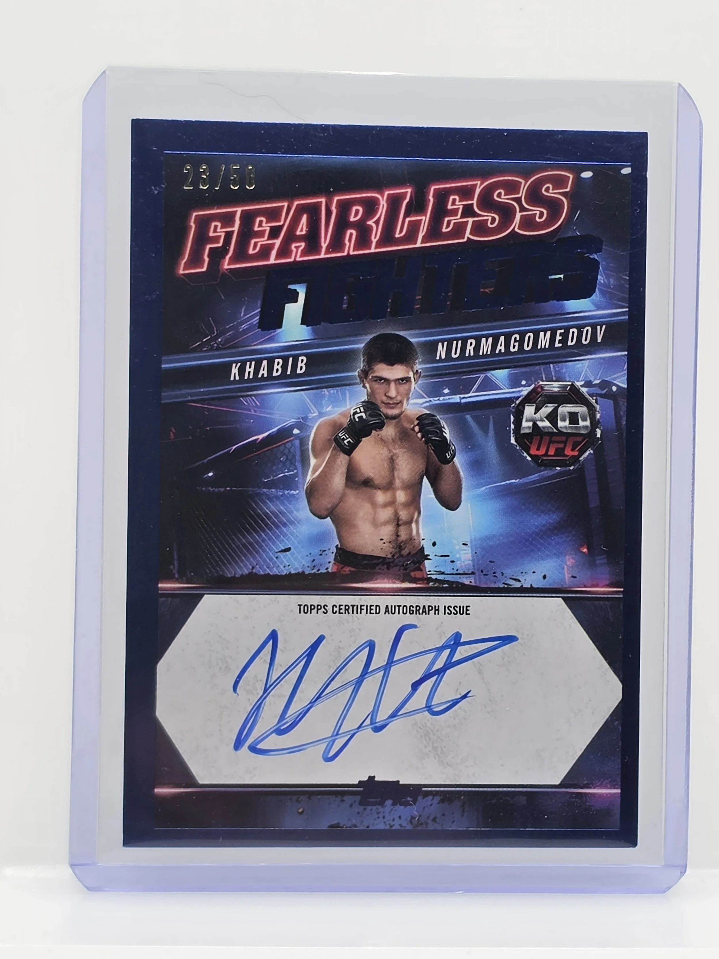 Khabib Nurmagomedov 2025 Topps Fearless Fighter Auto 23/50