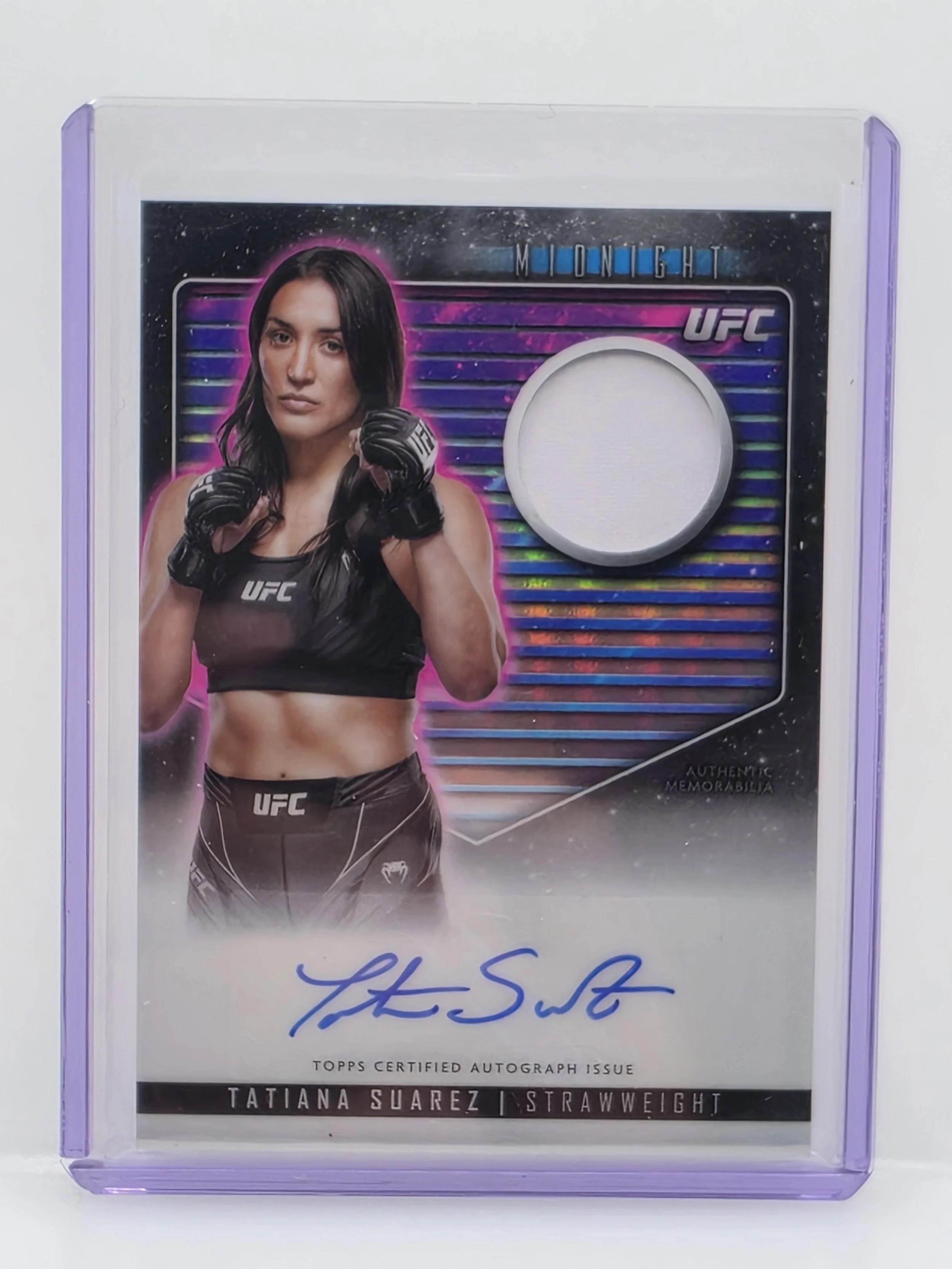 Tatiana Suarez 2024 Topps Finest Midnight Relic Patch Auto