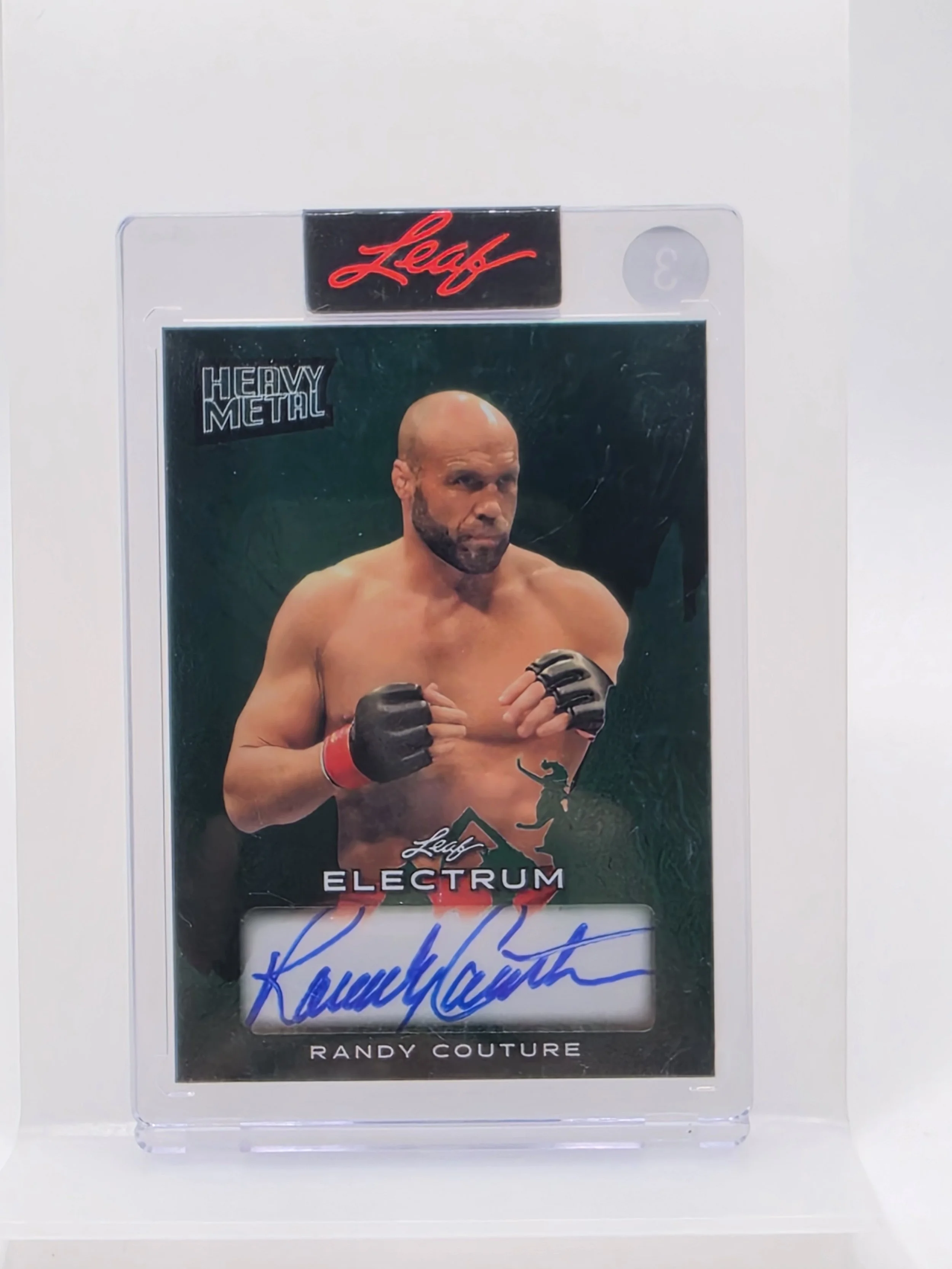 Randy Couture 2024 Leaf Heavy Metal Green Auto 2/5