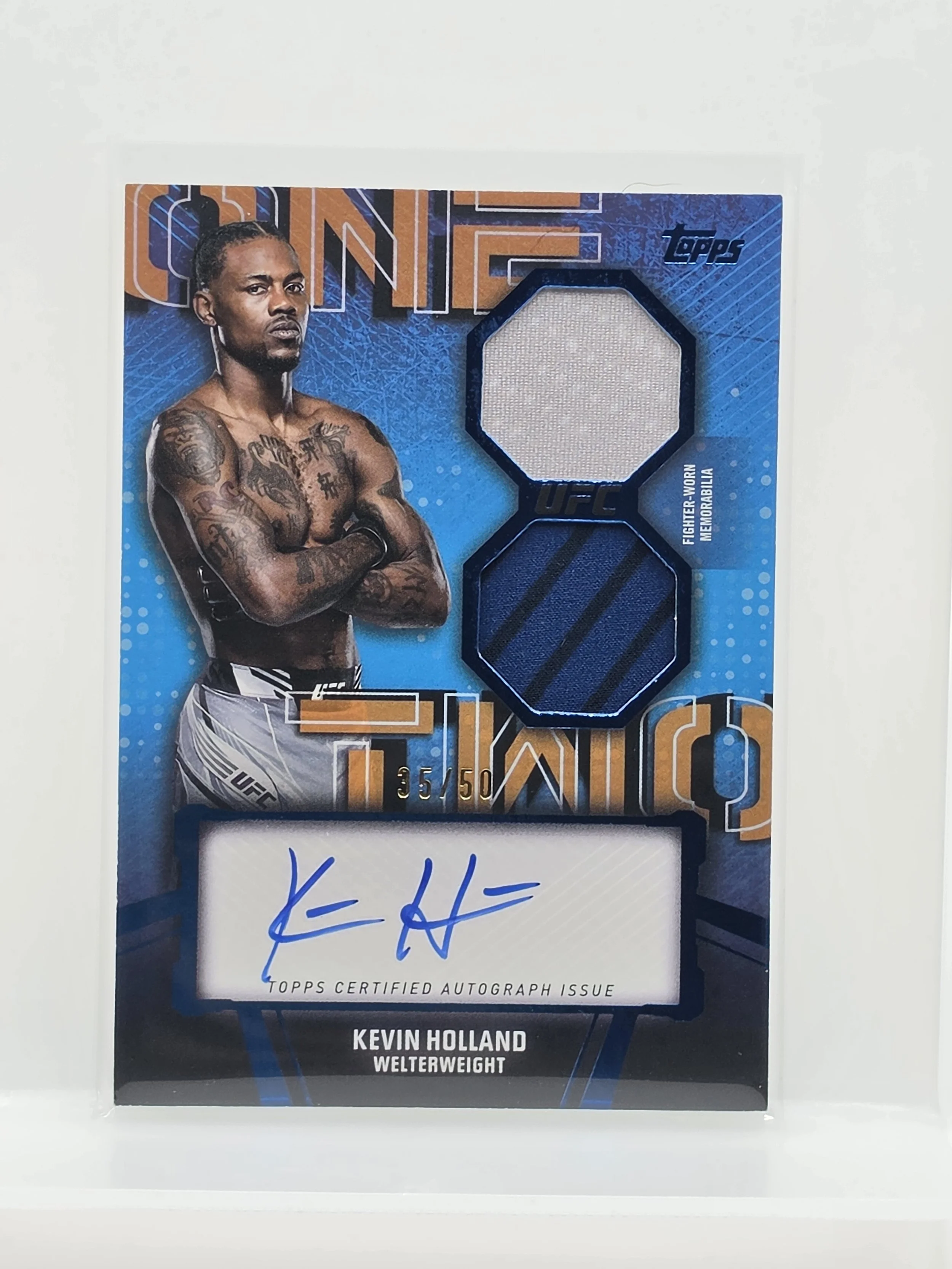 Kevin Holland 2024 Topps 1-2 Combo Patch Auto 35/50