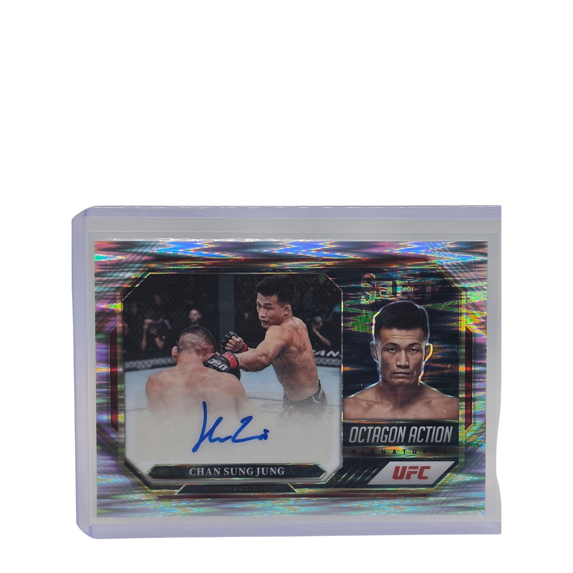 Chan Sung Jung 2023 UFC Panini Select Silver Flash Auto