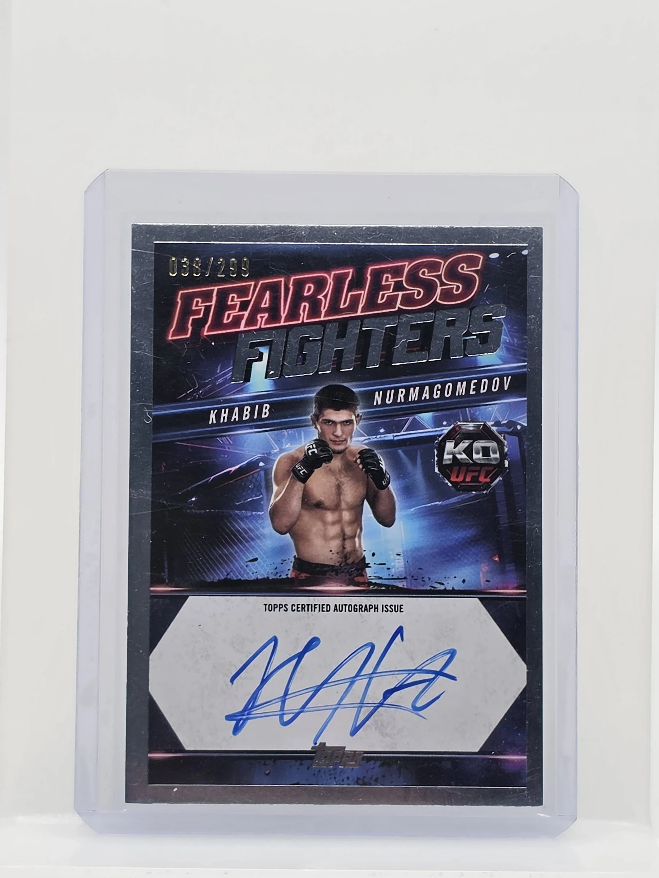 Khabib Nurmagomedov 2025 Topps Fearless Fighters Auto 038/299