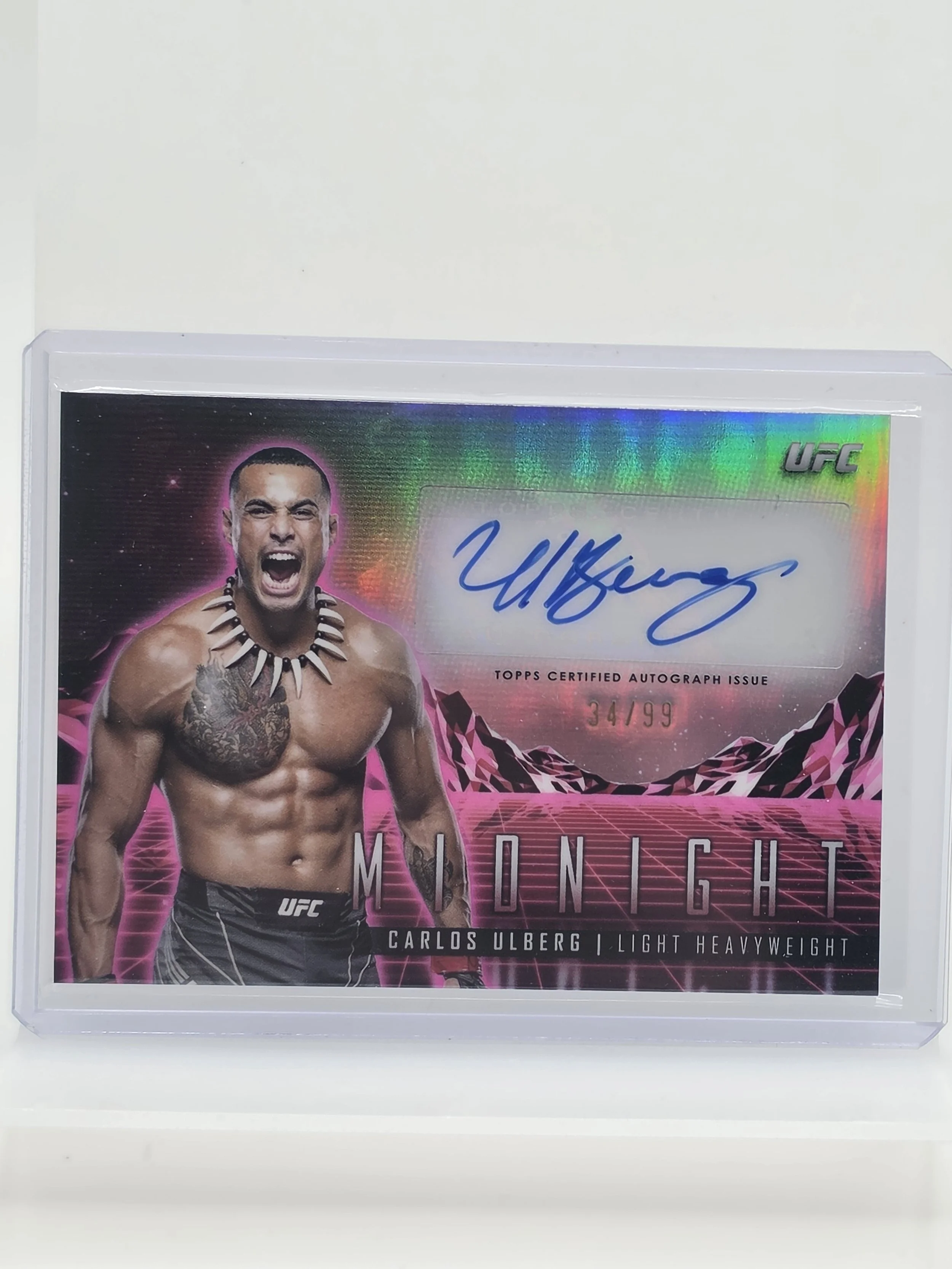 Carlos Ulberg 2024 Topps Midnight Horizon Signatures 34/99