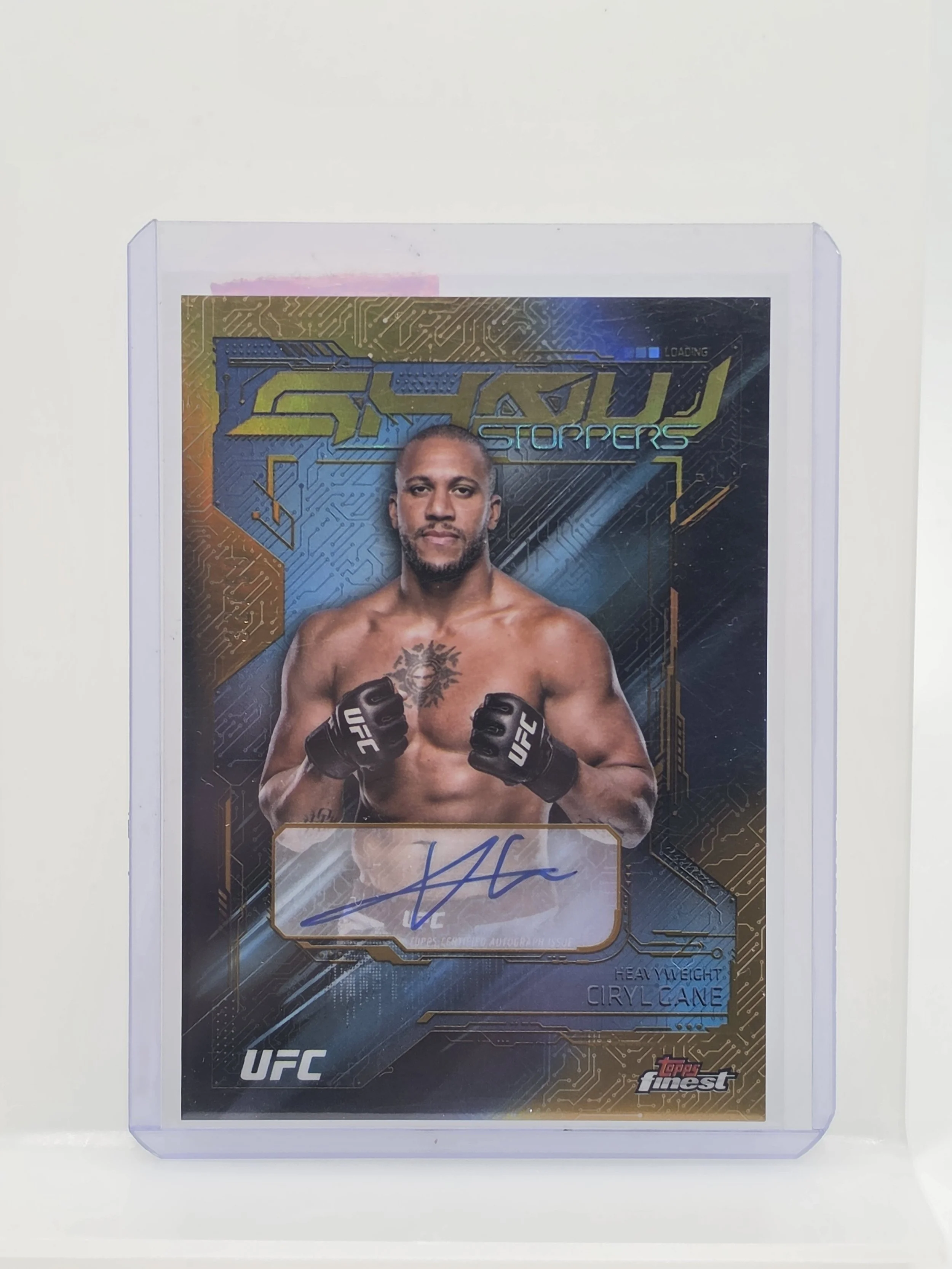 Ciryl Gane 2025 Topps Finest Show Stoppers Auto 32/50