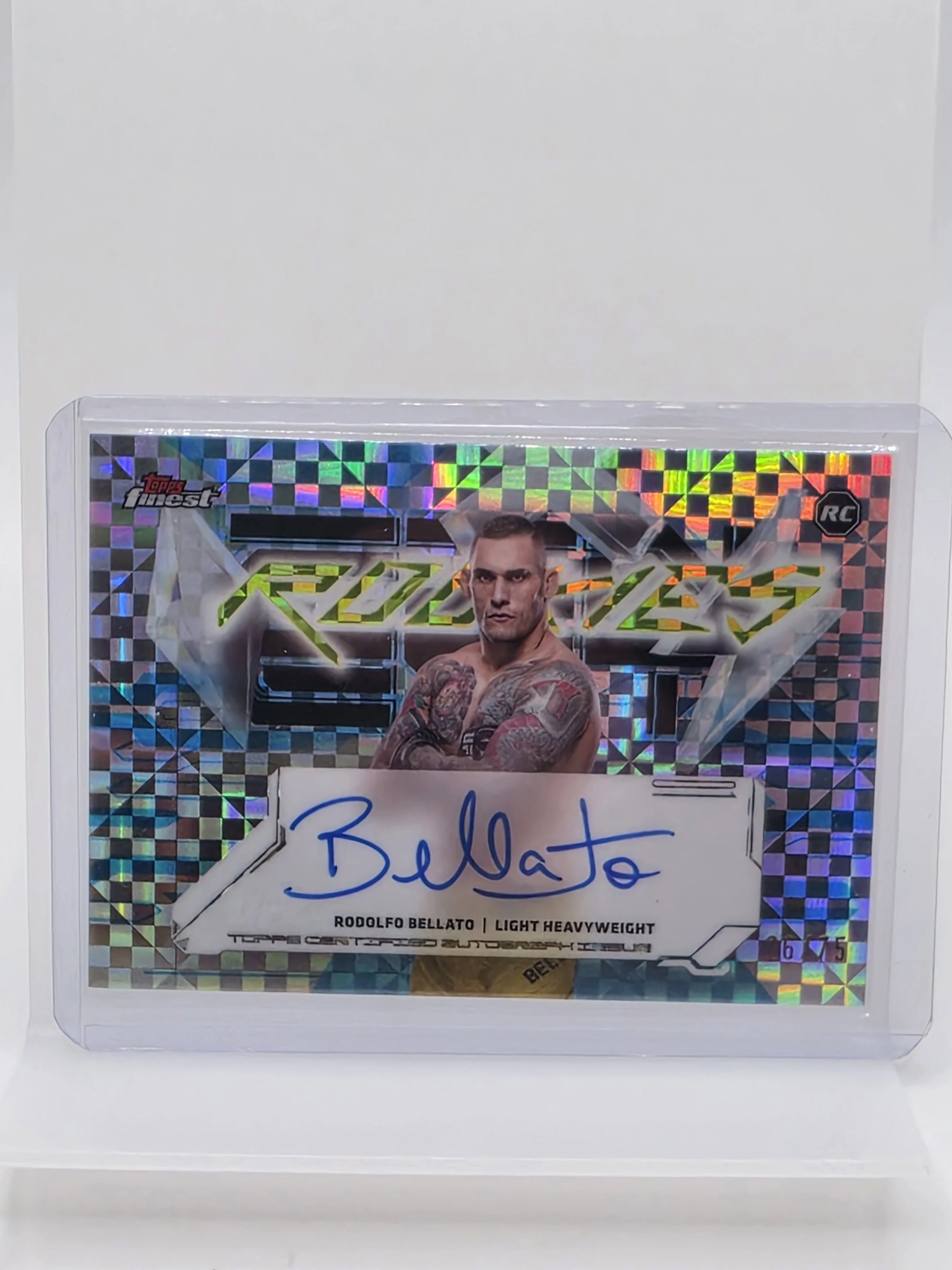 Rodolfo Bellato 2025 Topps Finest Blue Checkerboard Auto 26/75