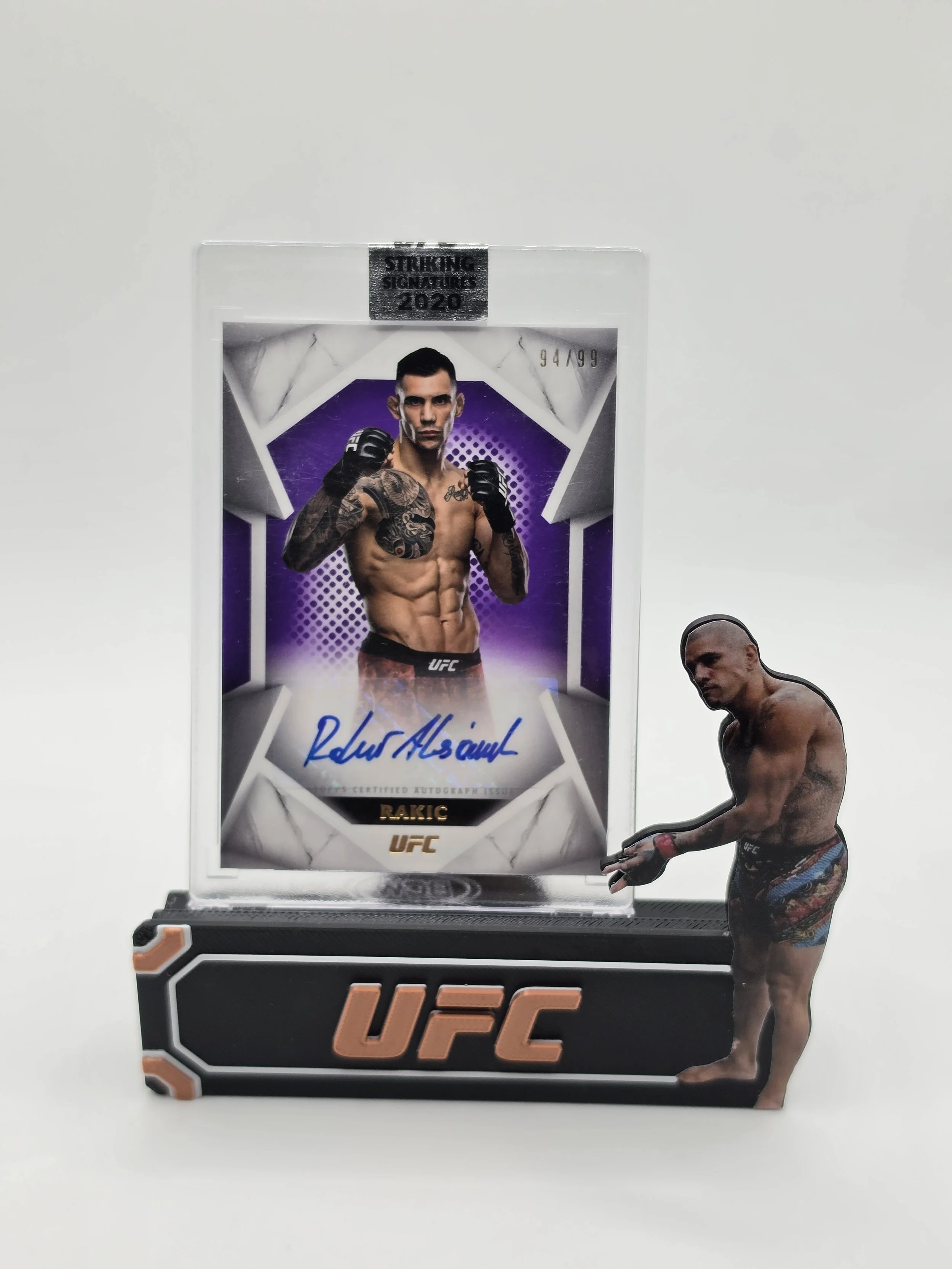 Alexander Rakic 2020 UFC Topps Striking Signatures Auto Patch 94/99