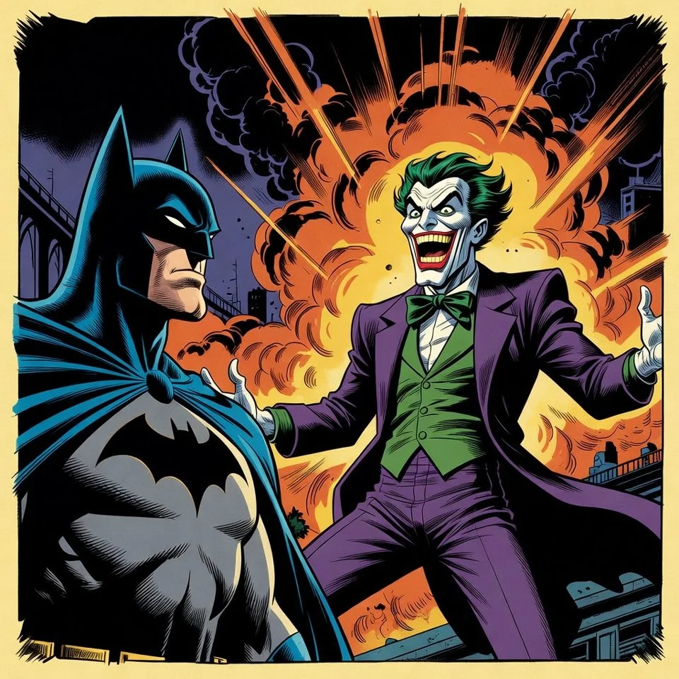Batman and The Joker Drink Coasters - Explosion