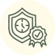 Shield with a checkmark inside and a gear icon, indicating security and settings