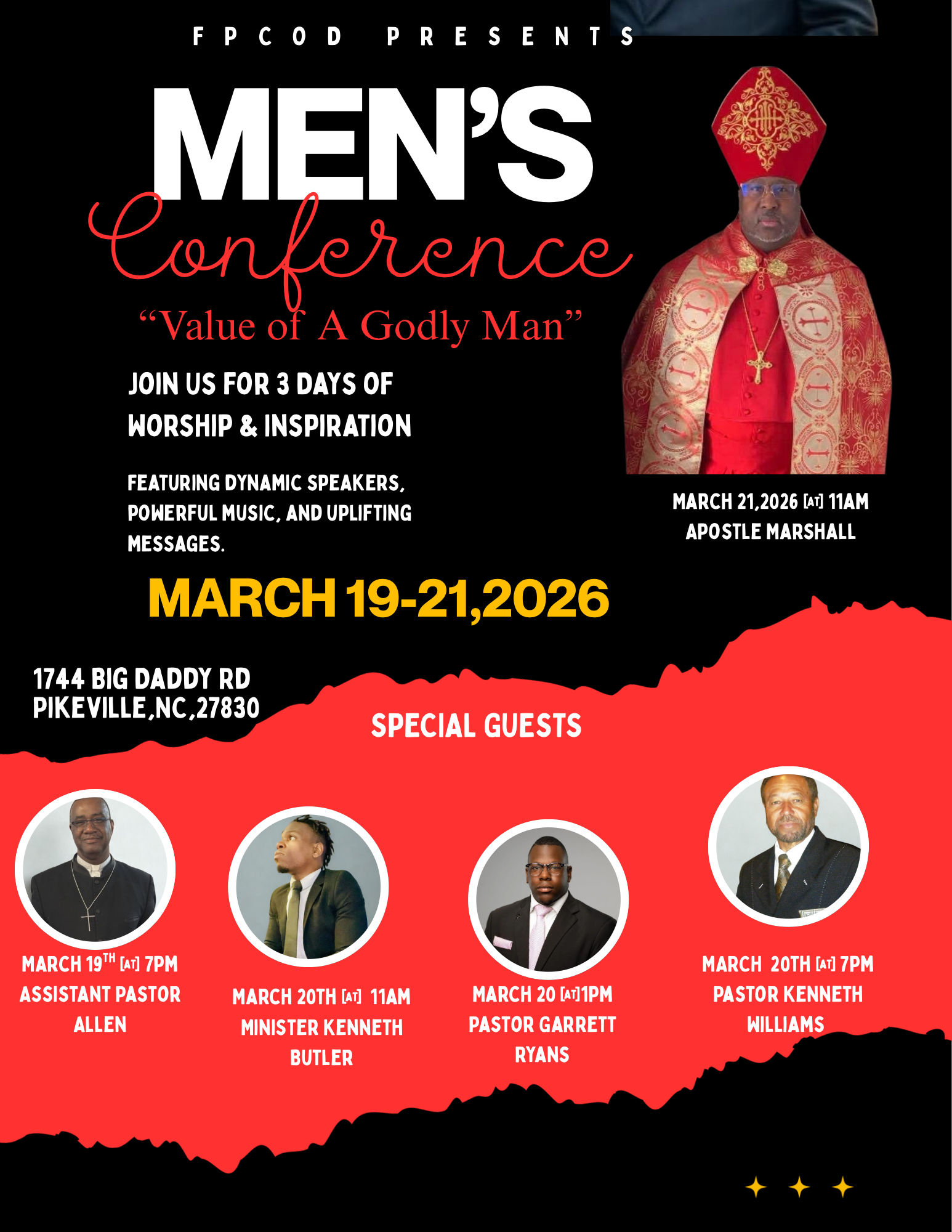 First Pentecostal Churches of Deliverance Annual Men's Convention