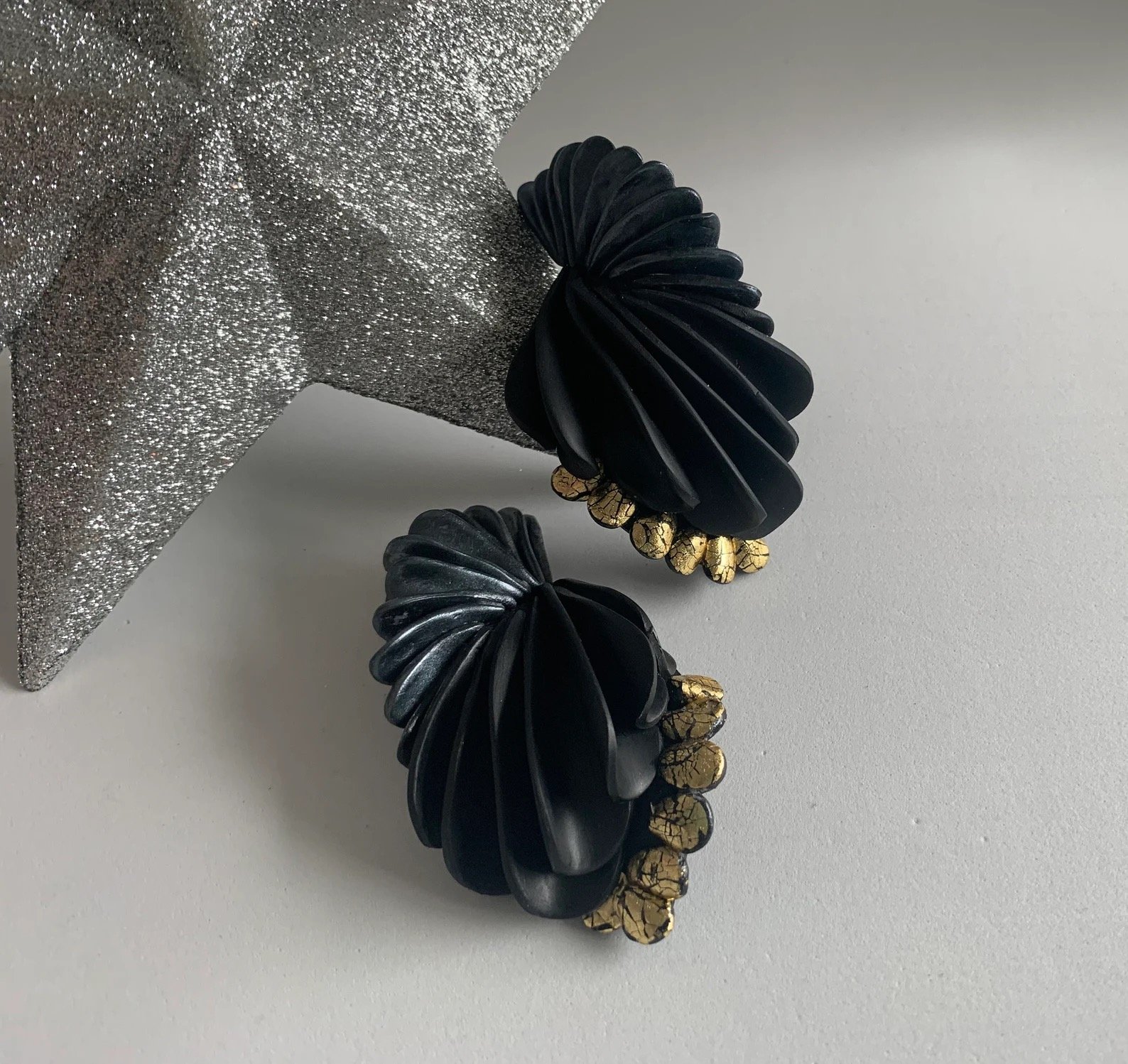 Black-Gold Earrings