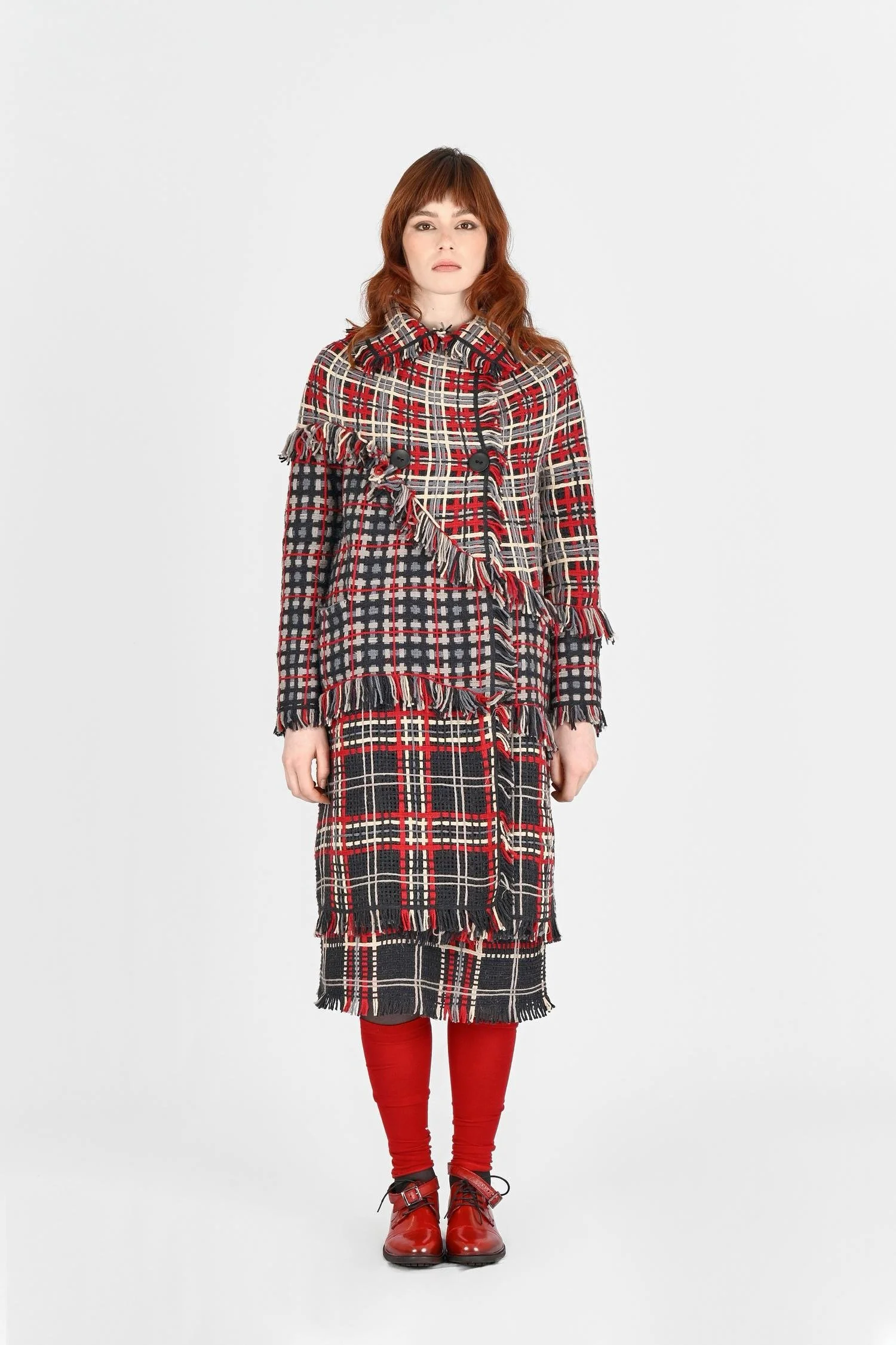 Fringed Gabardine Coat - Pé de Chumbo