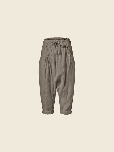 Linen Pants  With Low Crotch