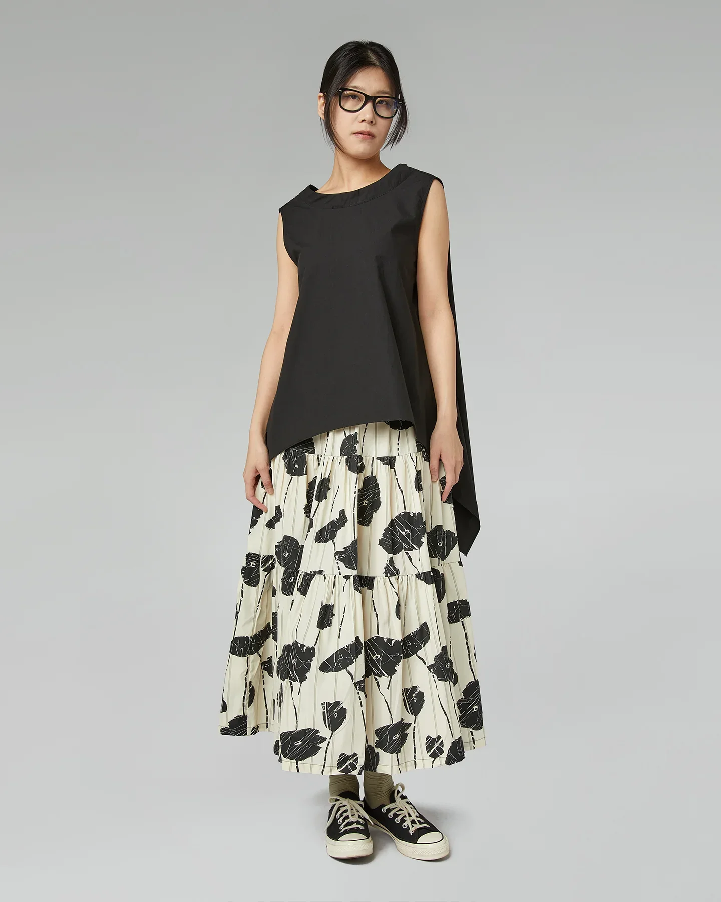 Flared Cotton Skirt