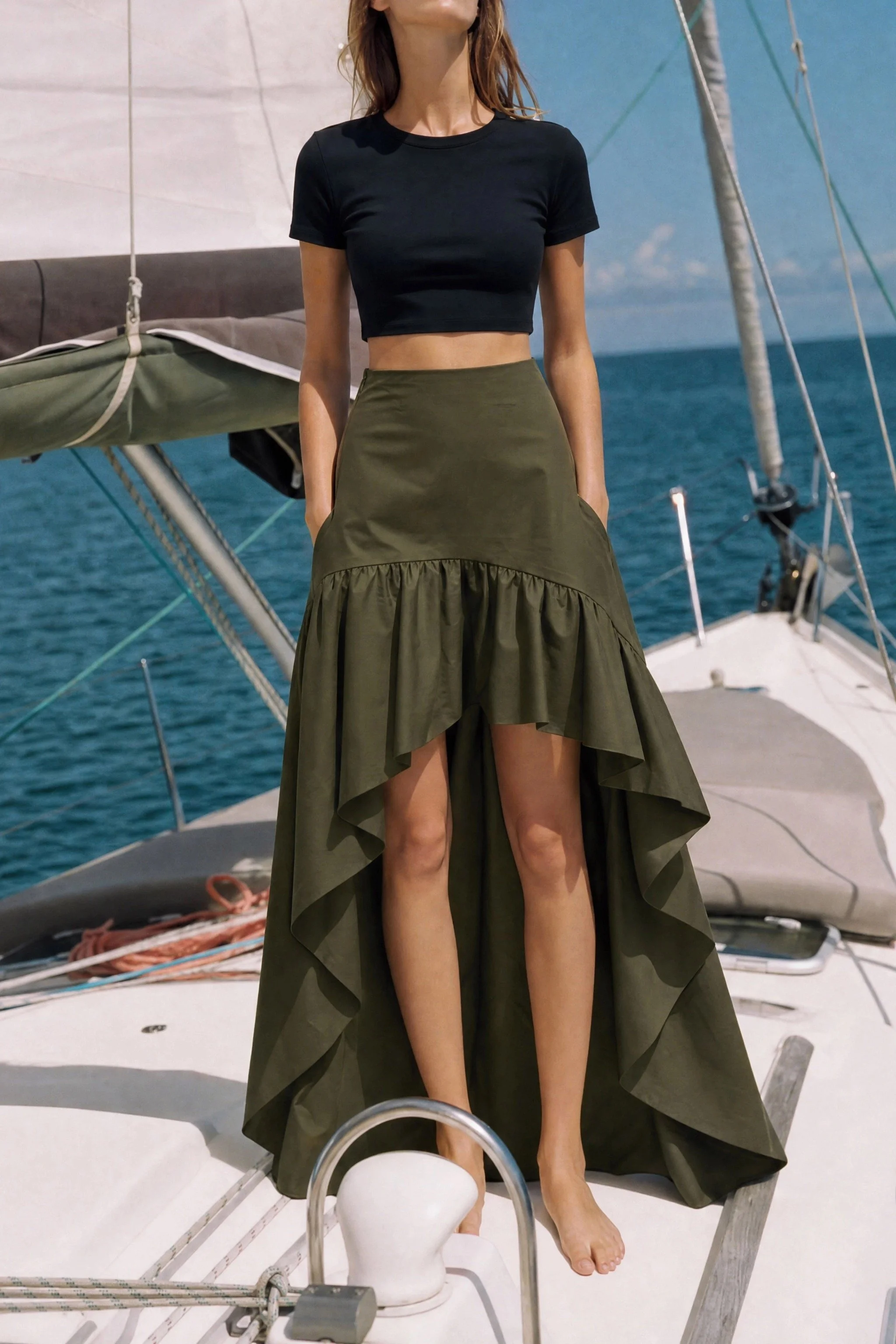 Asymmetric Maxi Skirt