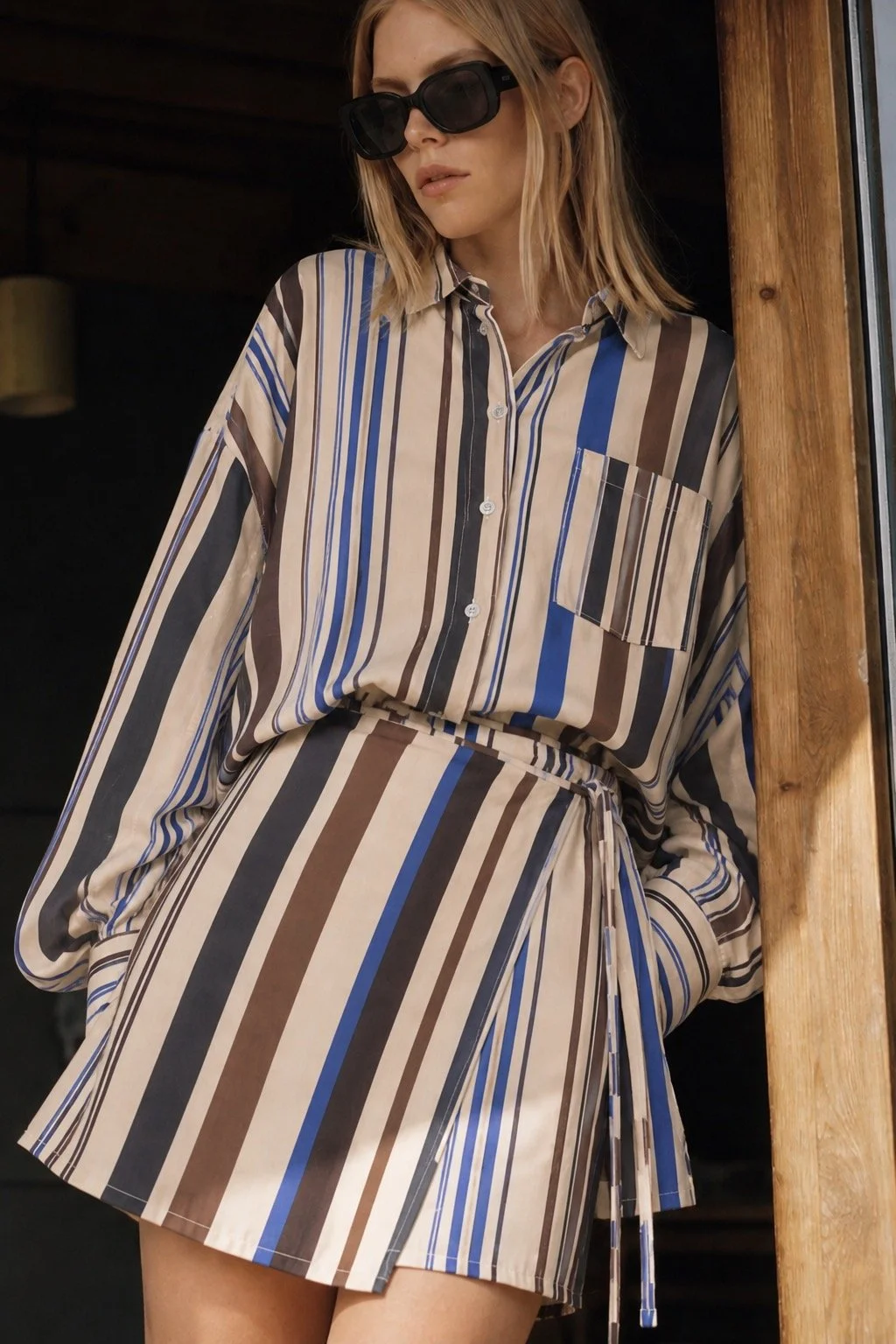 Striped Mini Skirt