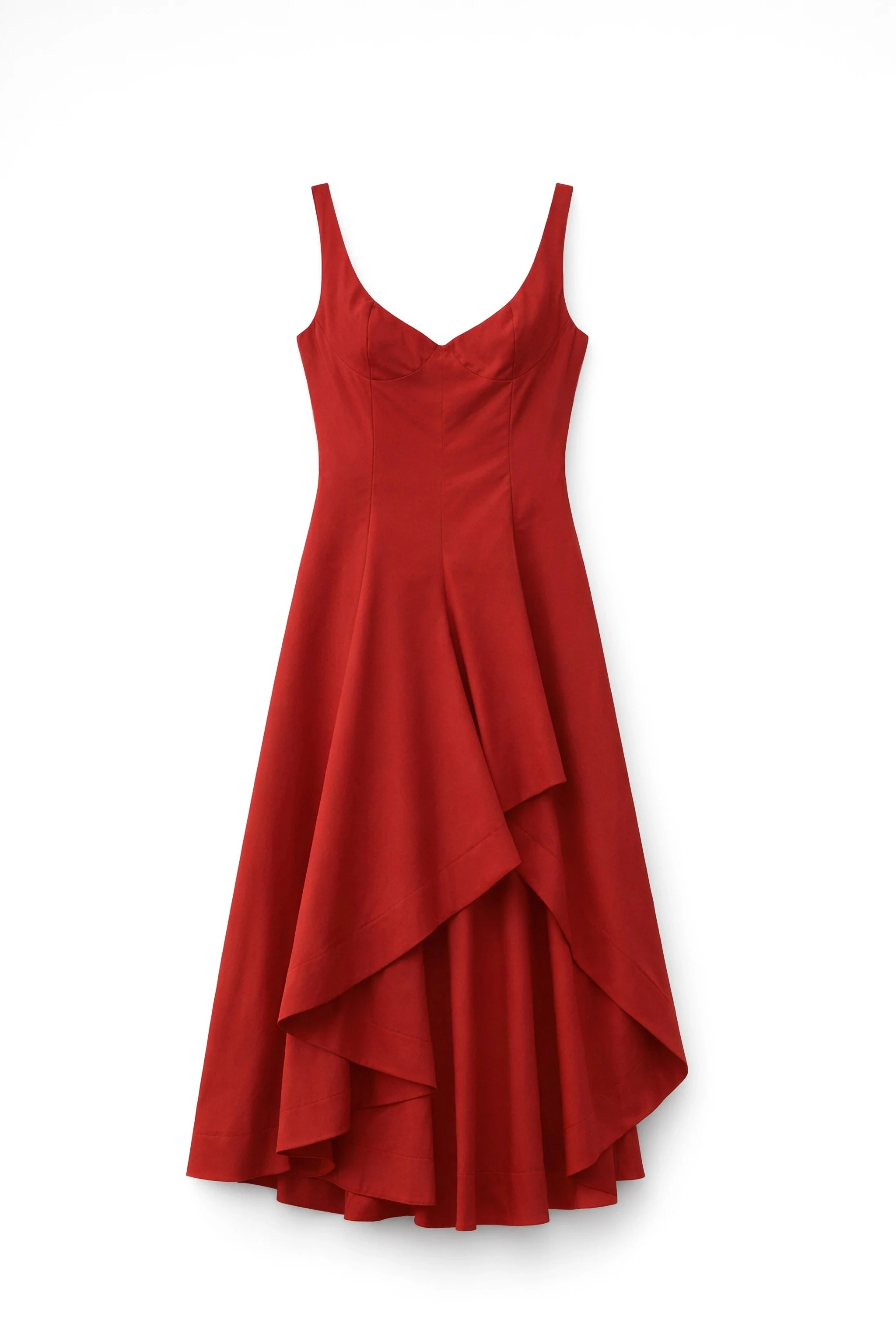 Asymmetrical Dress- Rust